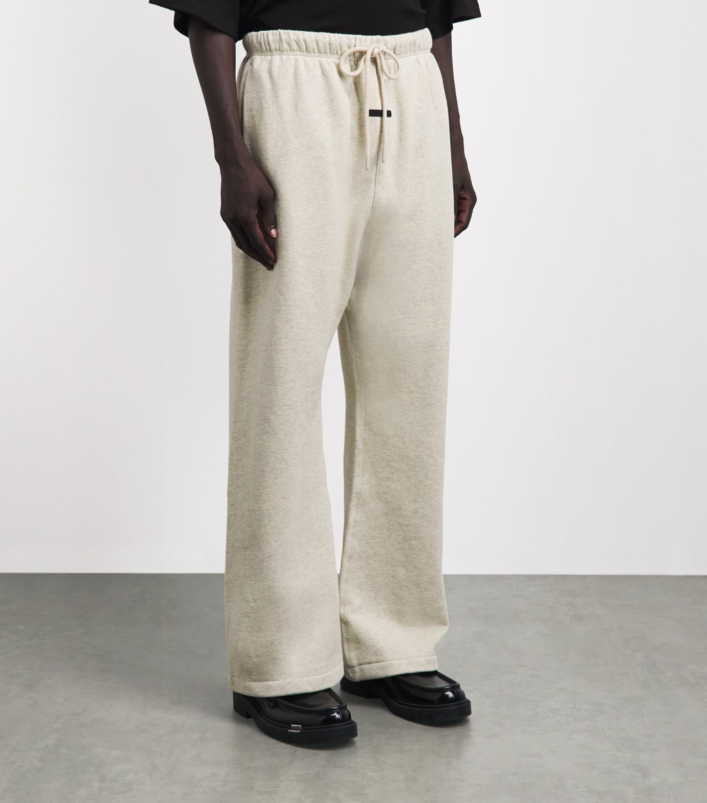 FEAR OF GOD ESSENTIALS Mens Cotton Flared Sweatpants Wshd Vnla Hther Image 4