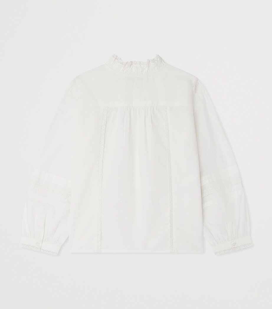 Cotton Poplin Emelia Blouse (10-14 Years) BLANC LAIT Image 2