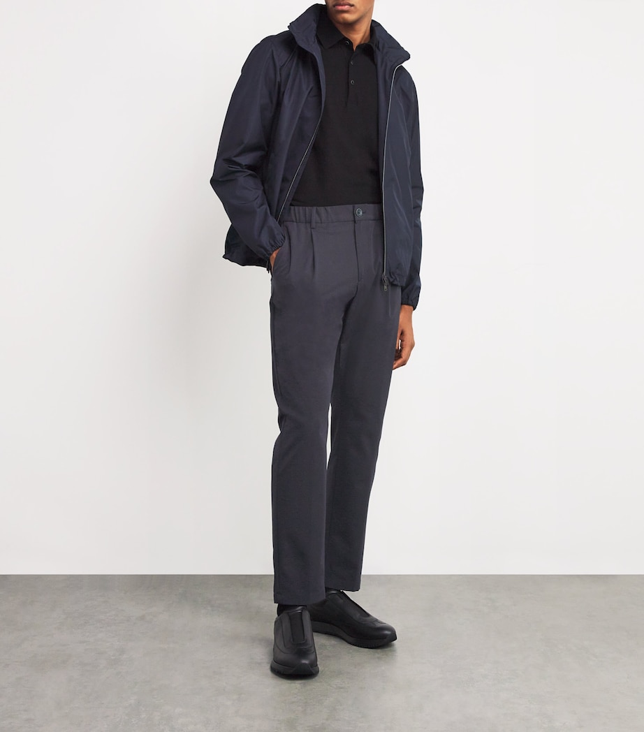 Seersucker Drawstring Trousers 9200BLU NAVY Image 2