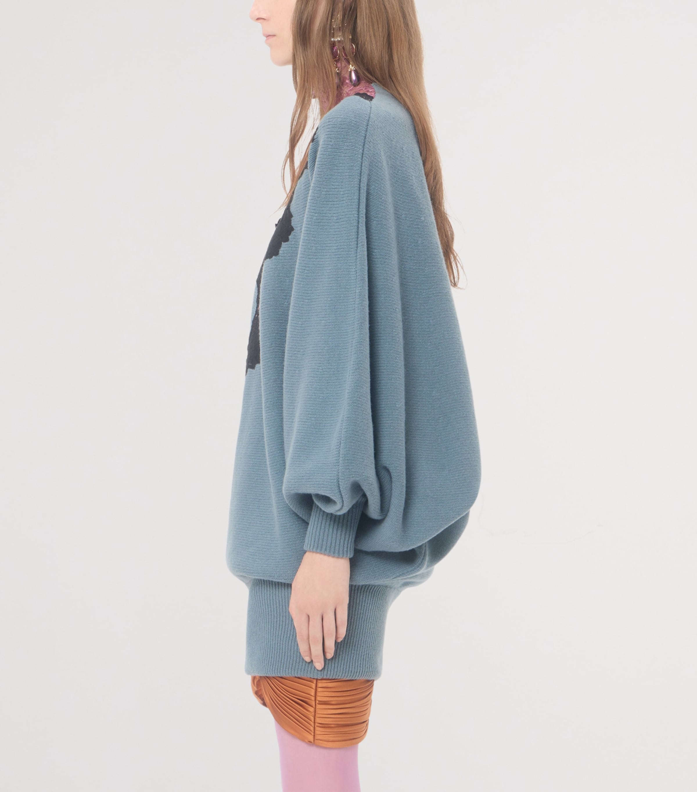 Valentino Womens Wool-Lace High-Neck Sweater Image 4