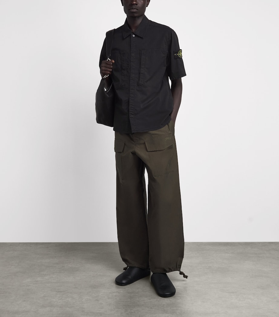 Stone Island Mens Stretch-Cotton Short-Sleeve Shirt Image 2
