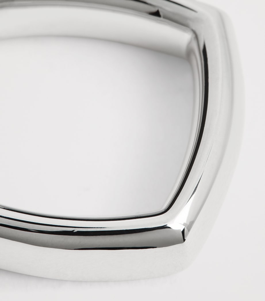 Tom Wood Rhodium-Plated Sterling Silver Frame Ring | Harrods KR