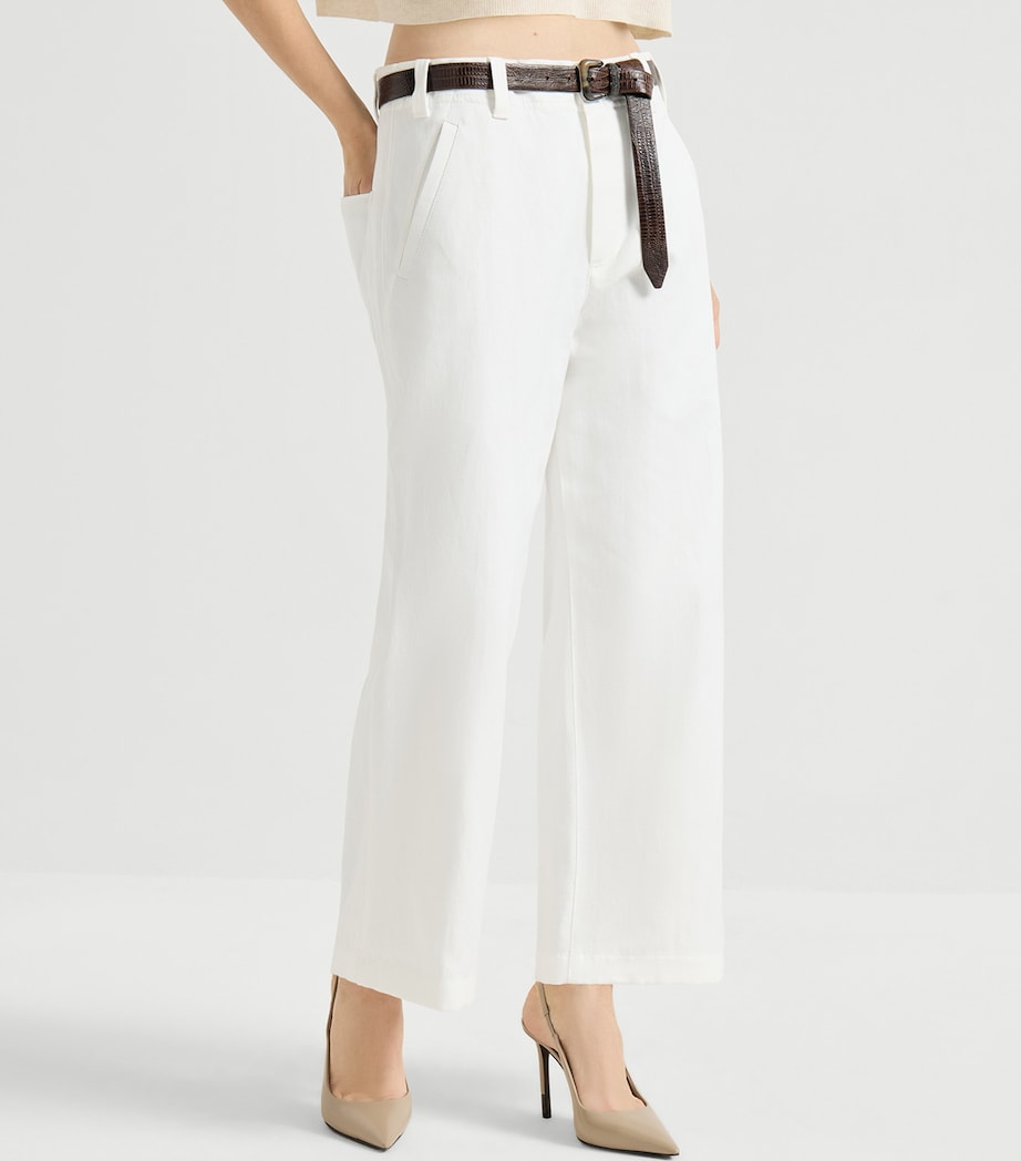 Cotton-Linen Gabardine Chinos C600 Image 3