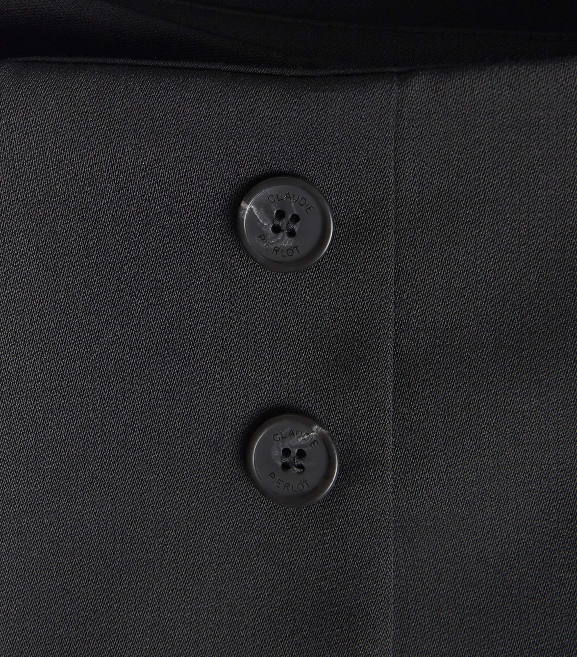 Button Pleat Bermuda Shorts BLACK Image 5