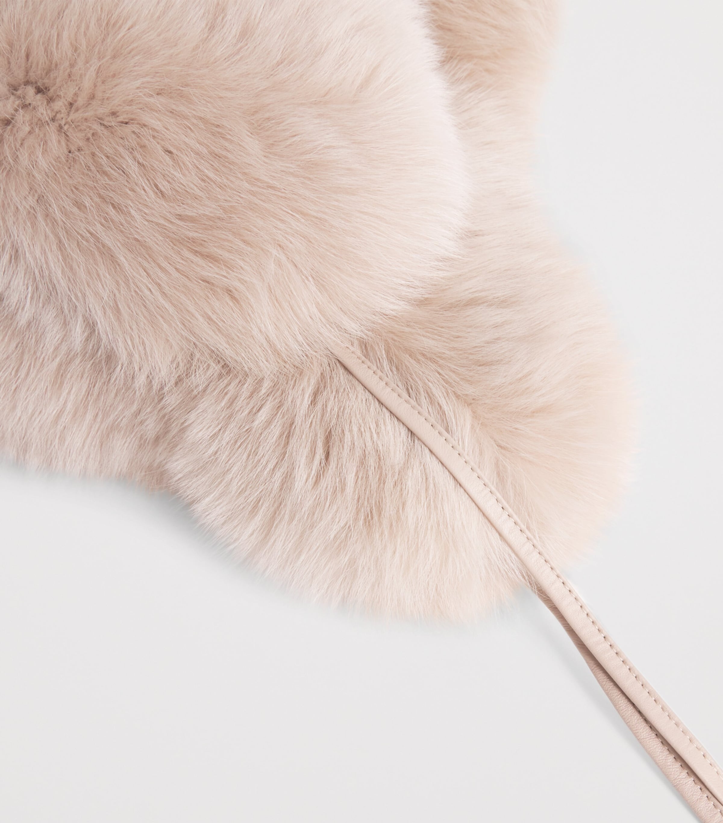 Yves Salomon Fox Fur Drawstring Chapka Hat Image 4