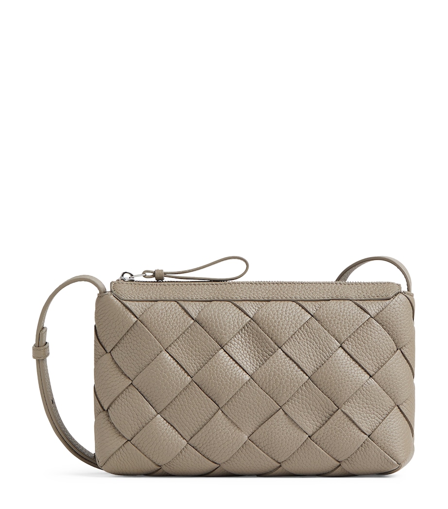 Small Leather Zipped Diago Messenger Bag 2816 Image 1