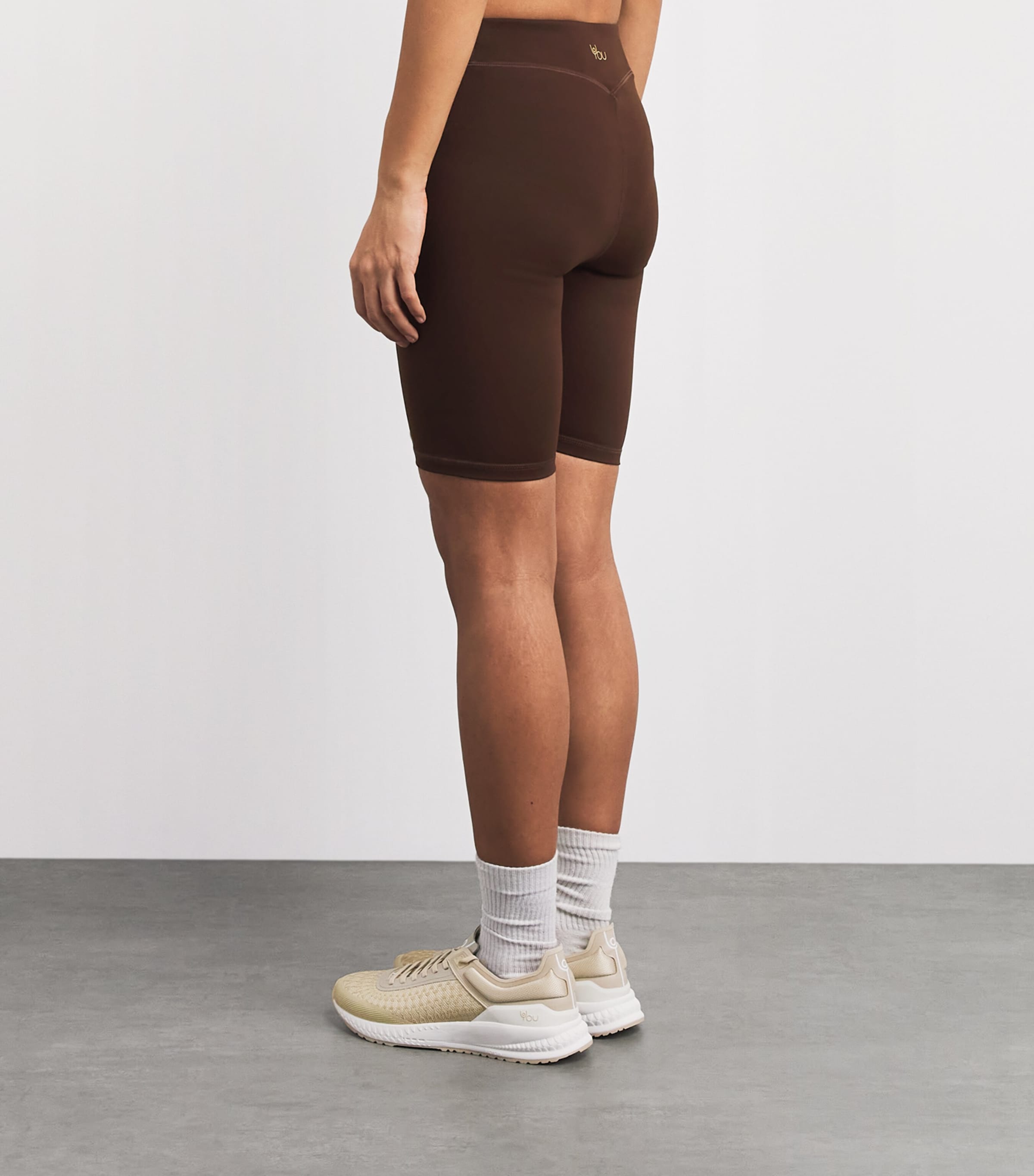 Y.O.U Womens Spa Logo Shorts Potting Soil Image 5