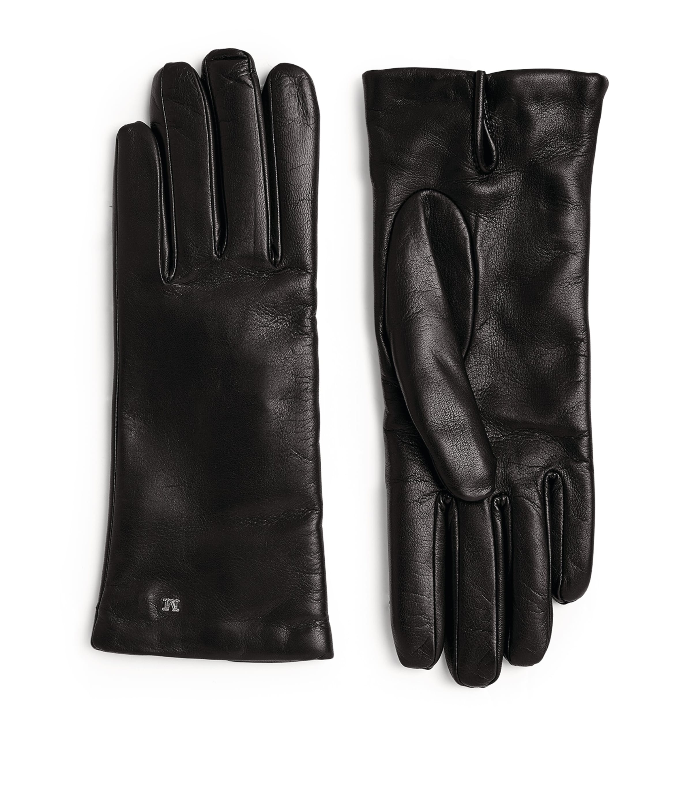 Max Mara Lamb Leather Gloves Black Image 2