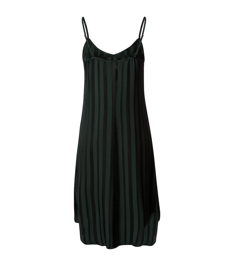Stripe Indra Mini Slip Dress DARK MALACHITE Image 2