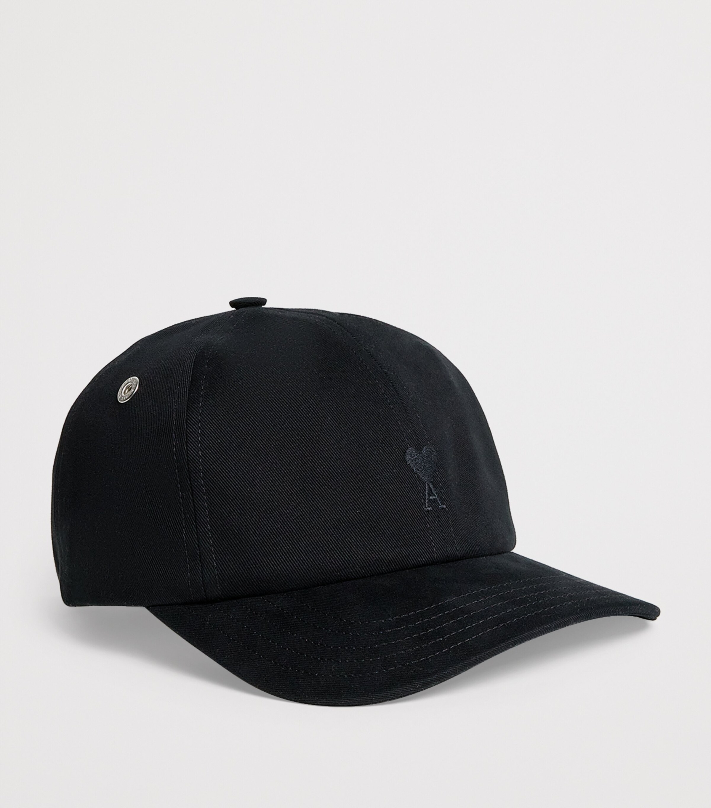AMI Paris Cotton Logo Cap Noir Image 2