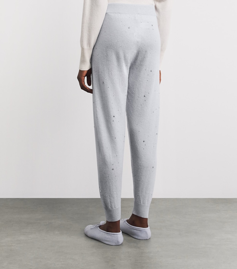 William Sharp Womens Cashmere Crystal-Embellished Sweatpants Blue Mist Blue Shade Image 5