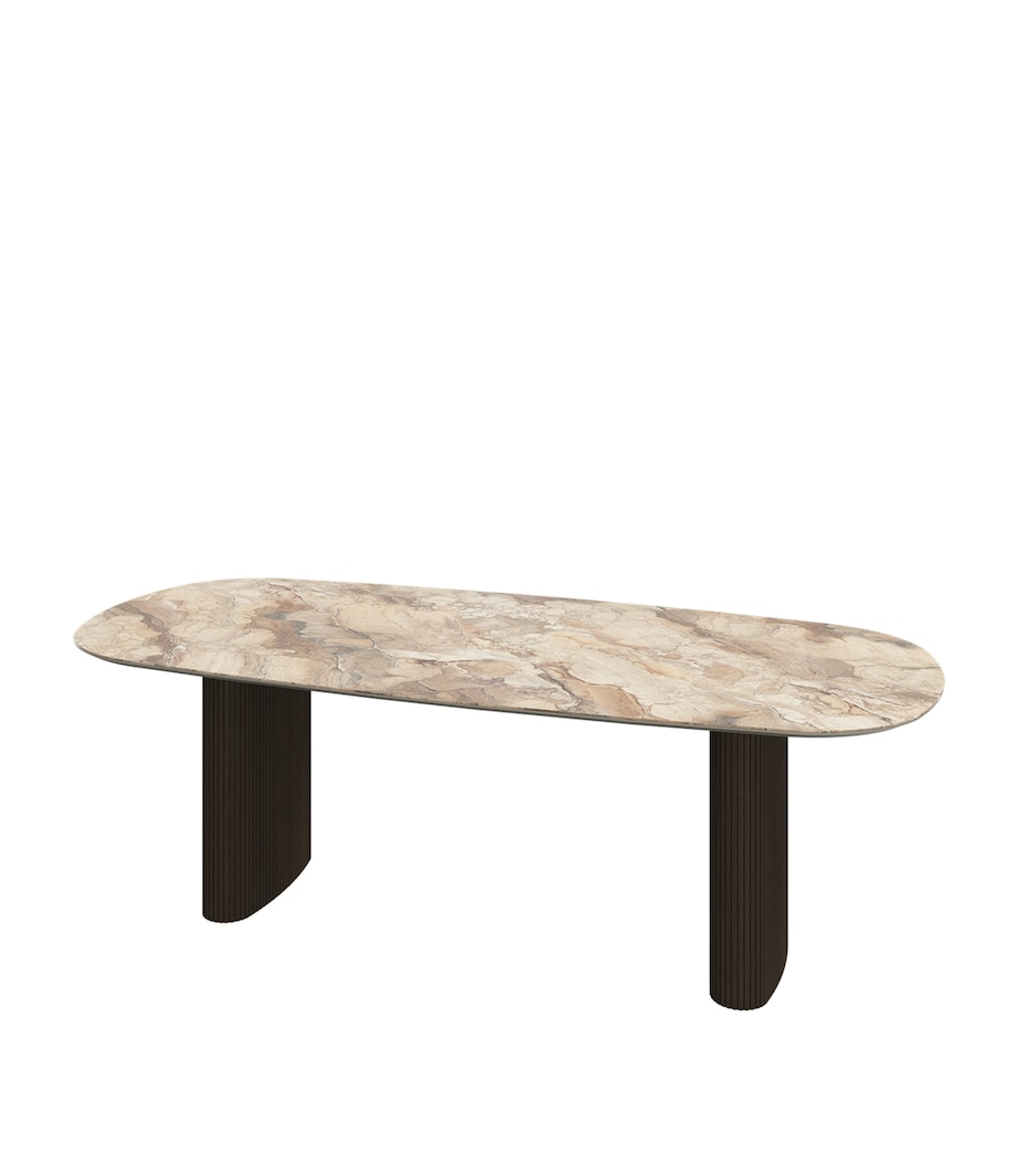 BoConcept Large Ceramic Santiago Dining Table Brown / Dark Oak Image 3