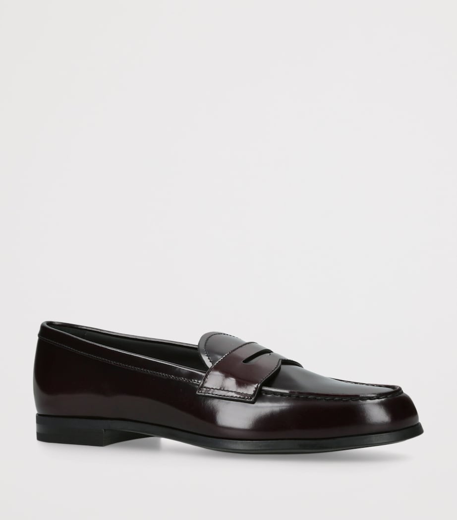 Leather Natalie Loafers WINE Image 3