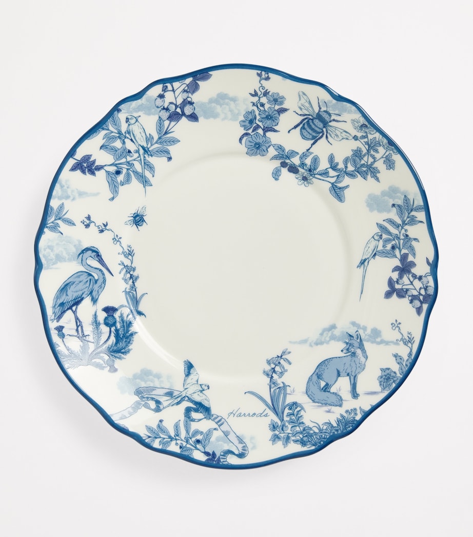 Bone China Toile Teacup and Saucer BLUE Image 3