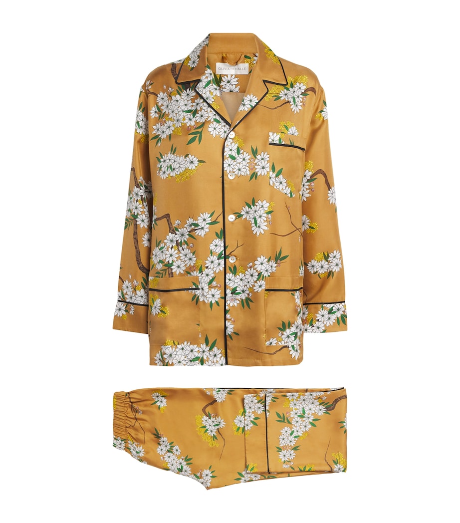 Olivia von Halle Womens Silk Floral Yves Pyjama Set Carmena Image 1