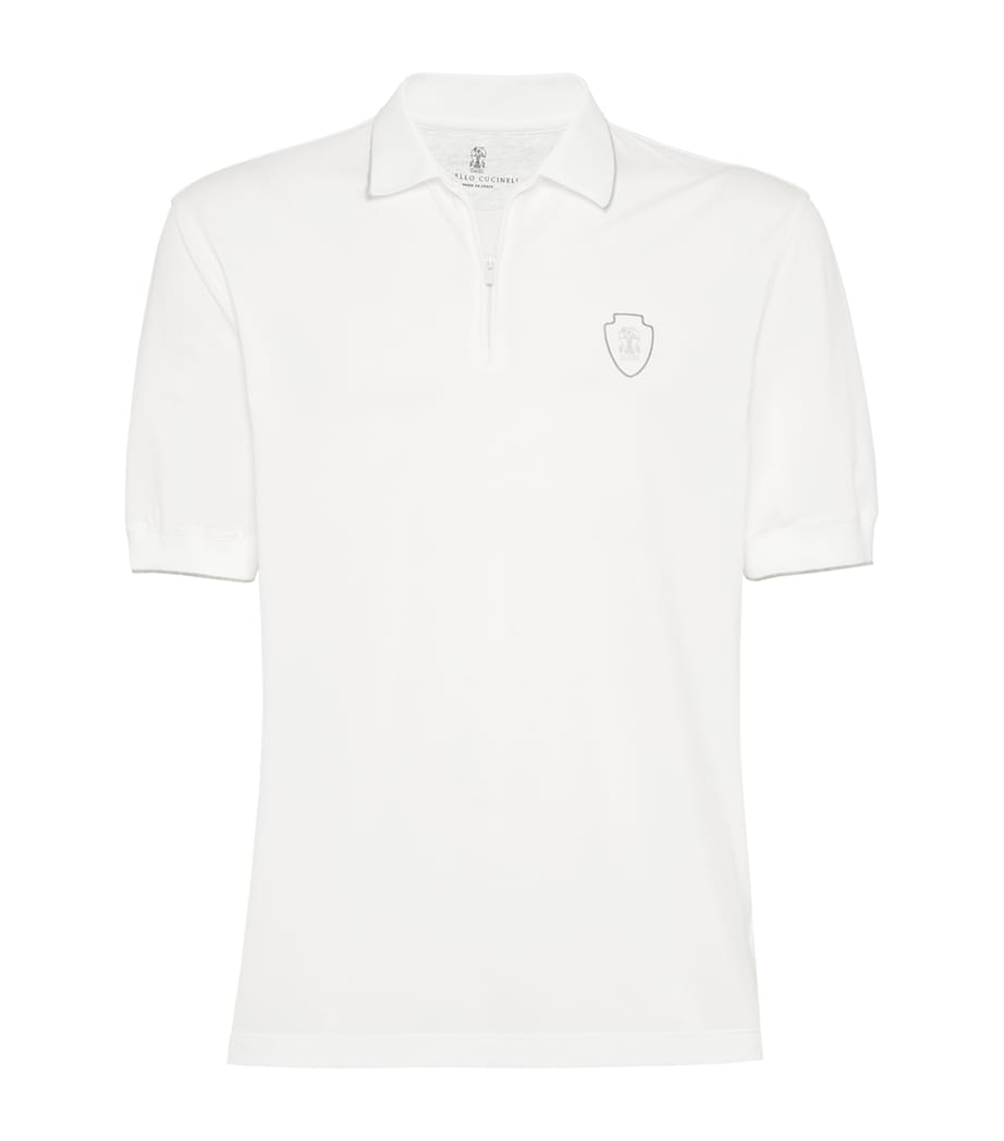 Zipped Logo Polo Shirt CCS47 Image 1