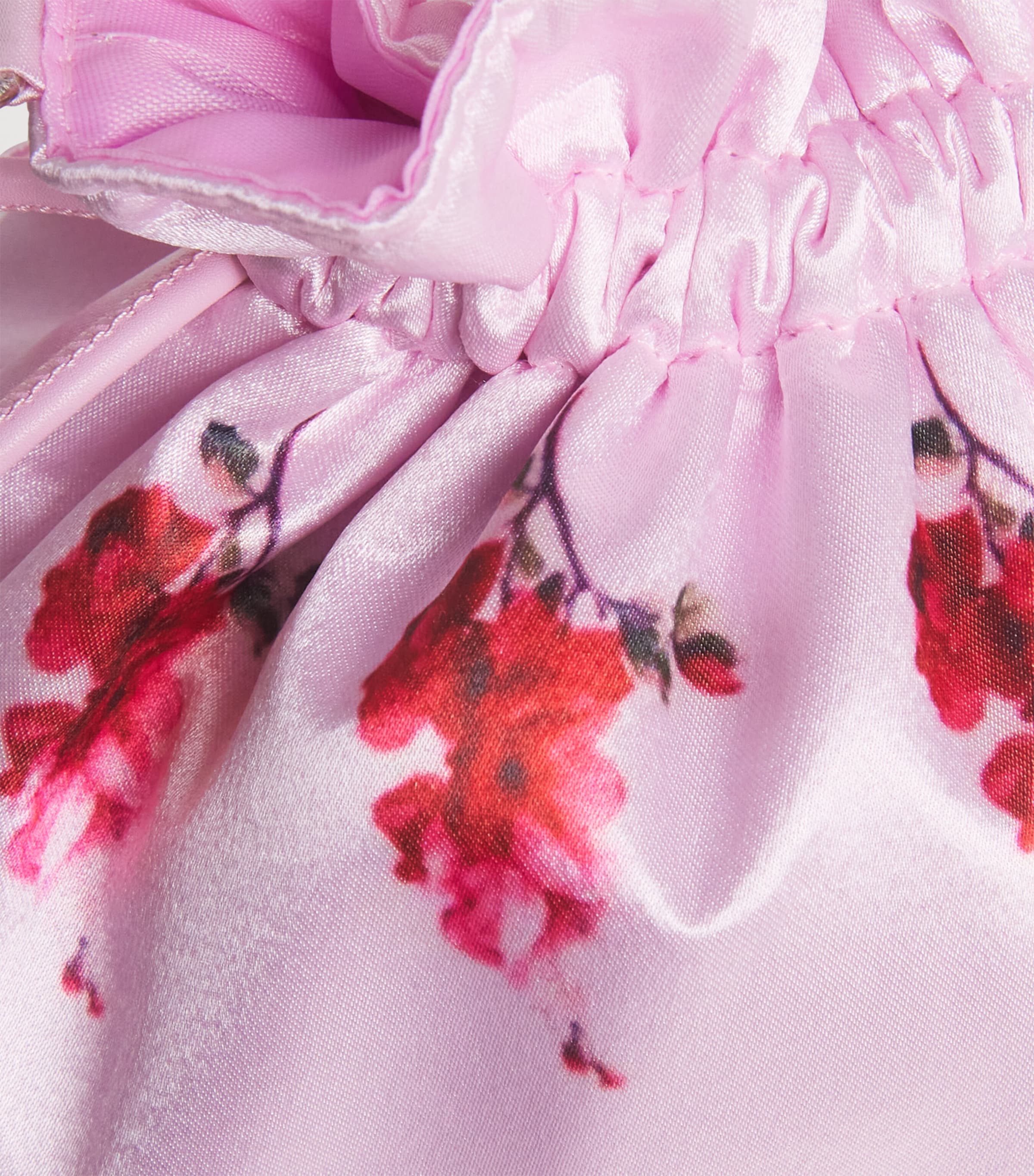 Monnalisa Floral Print Bucket Bag Antique Pink Image 4