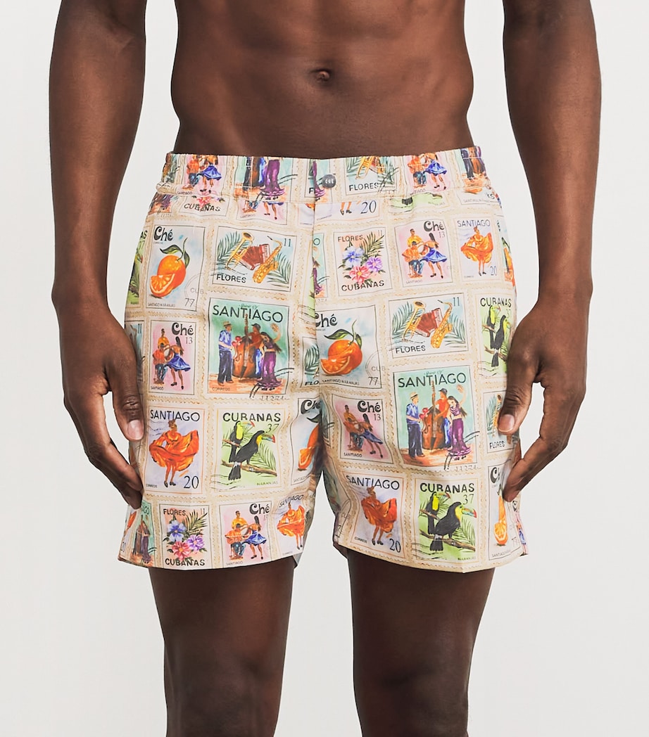 CHÉ Mens Estampillas Print Swim Shorts Multi Image 3