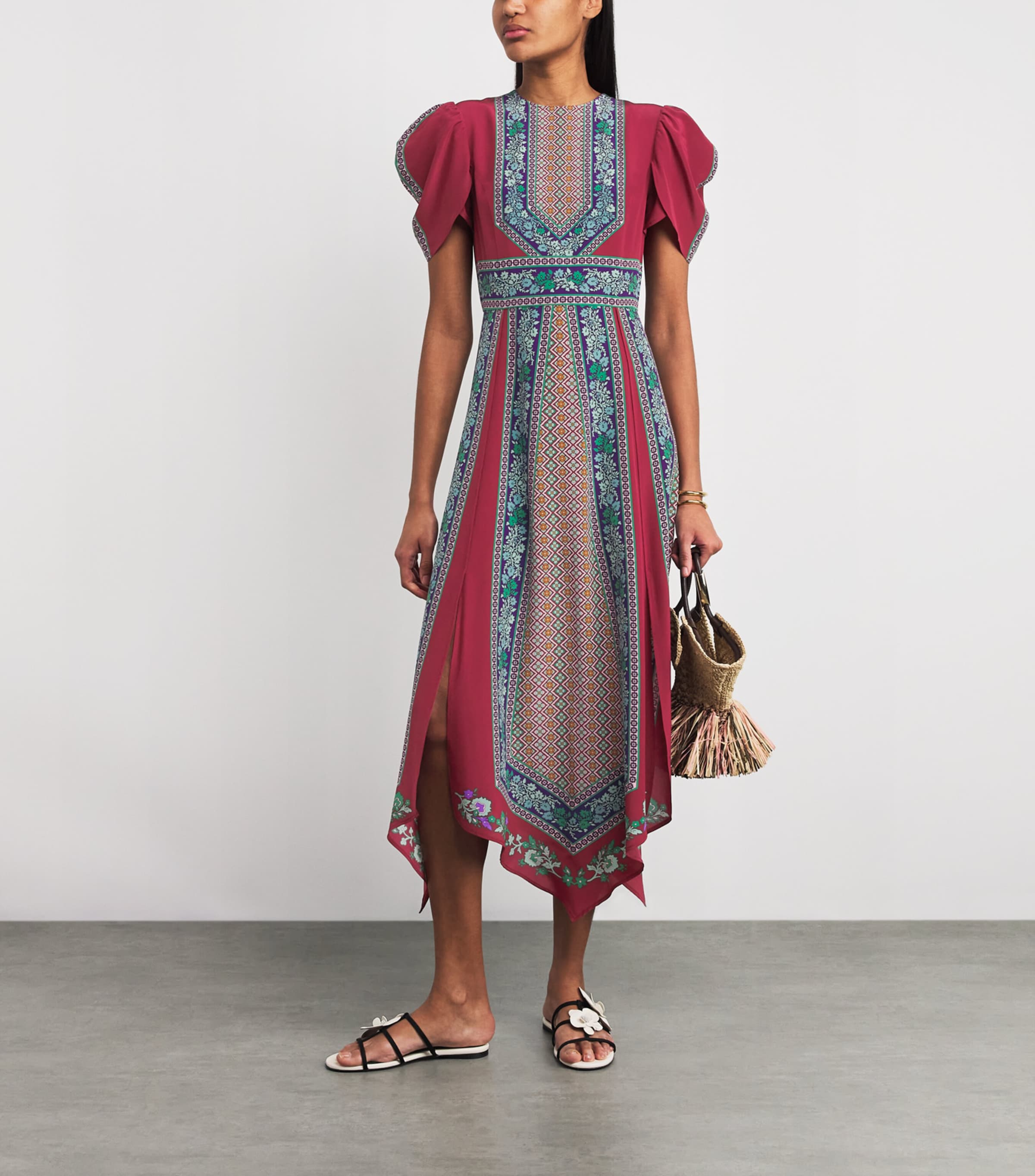 Silk Printed Maxi Dress RE01REGALIA PLACEE Image 2