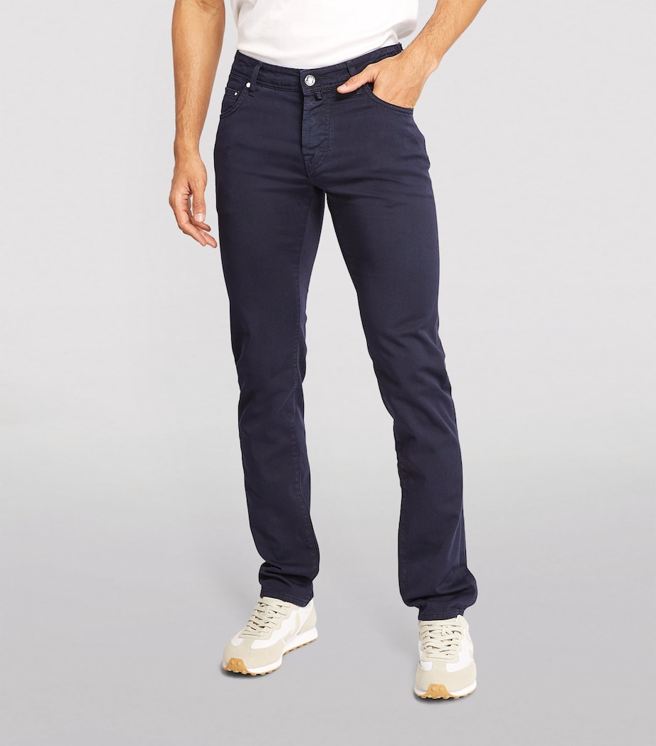 Cotton-Rich Slim Trousers 500D Image 3