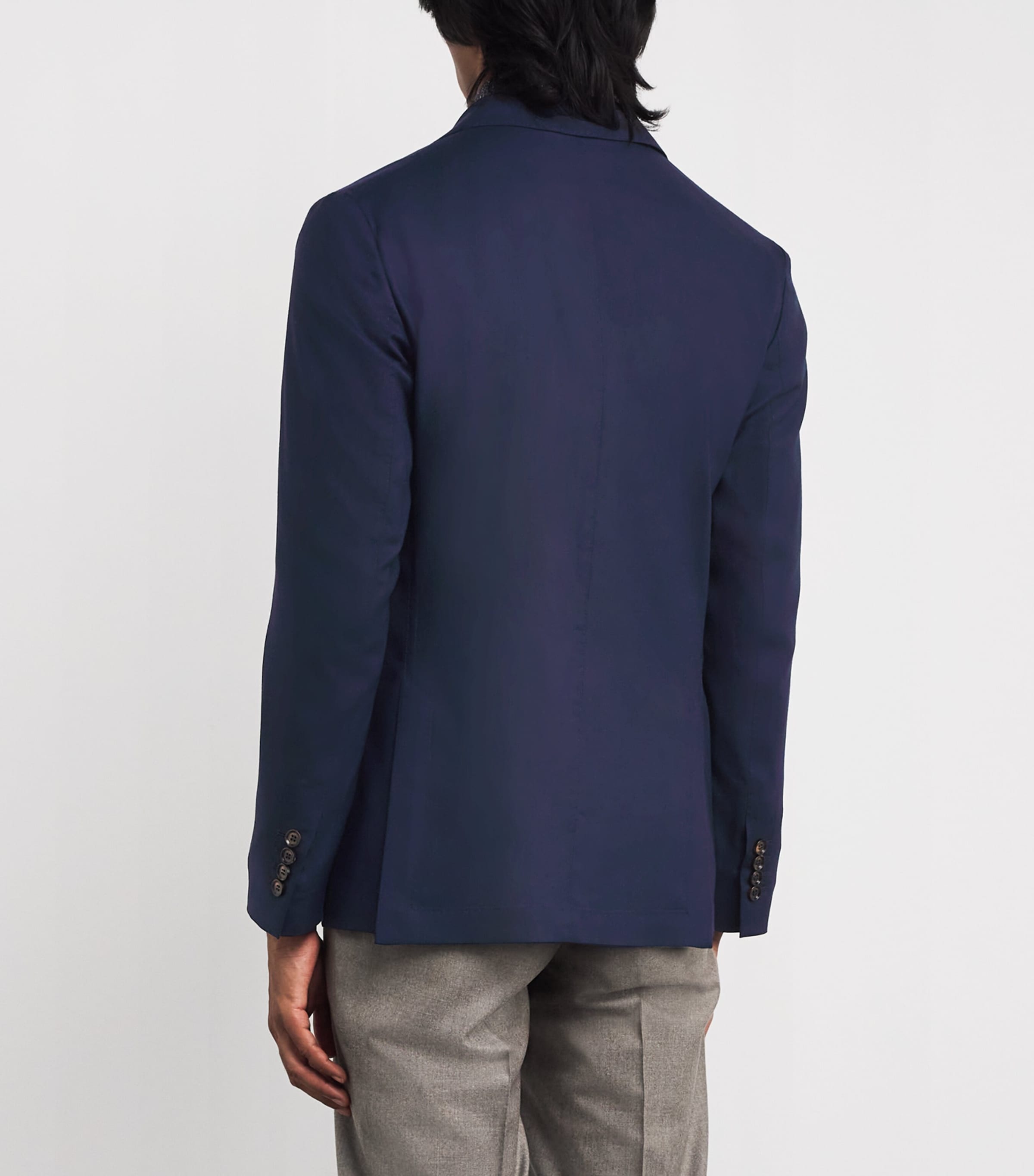 Worsted Cashmere Blazer 46237 DARK BLUE Image 4