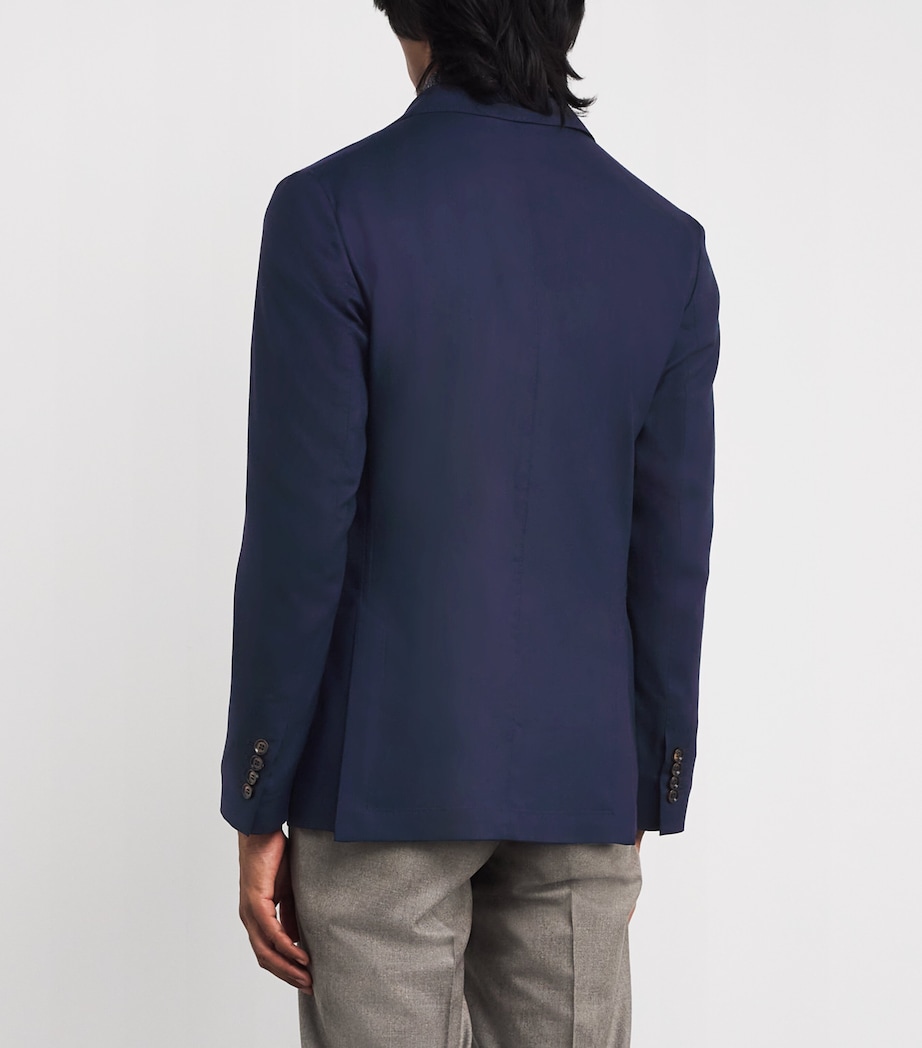 Worsted Cashmere Blazer 46237 DARK BLUE Image 4