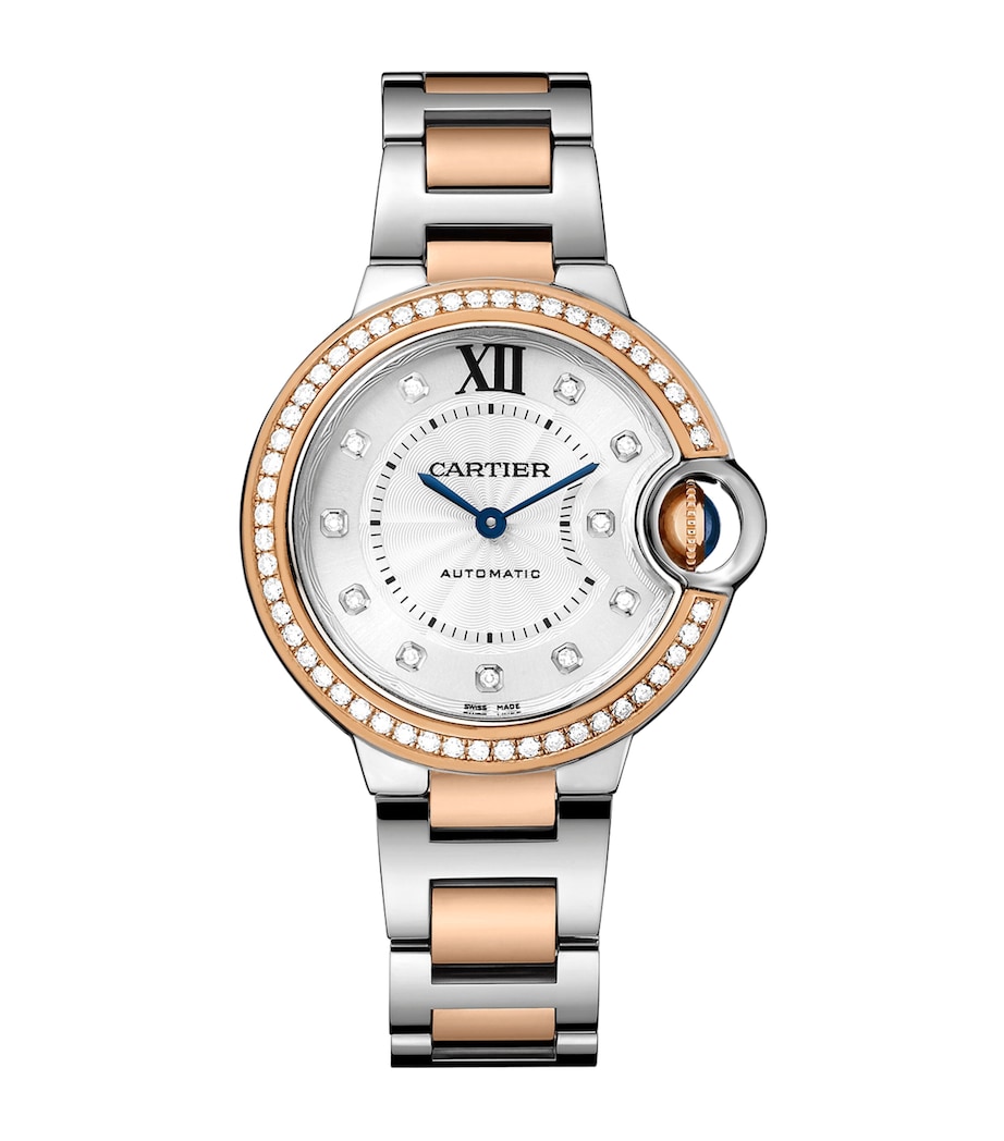 Rose Gold, Stainless Steel and Diamond Ballon Bleu de Cartier Watch 33mm MULTI Image 1