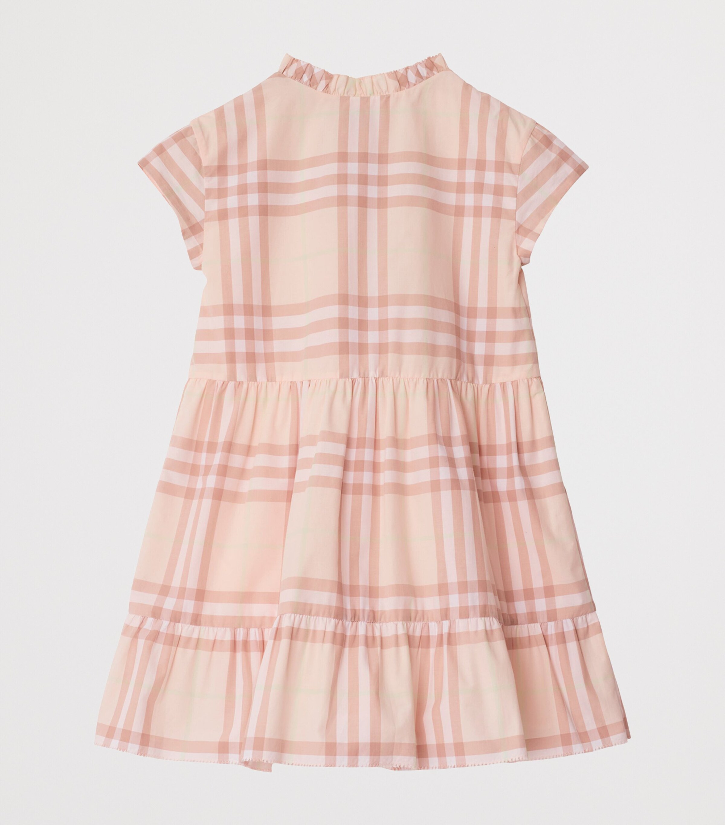 Burberry Kids Pink Cotton Poplin Check Shirt Dress (3-12 Years