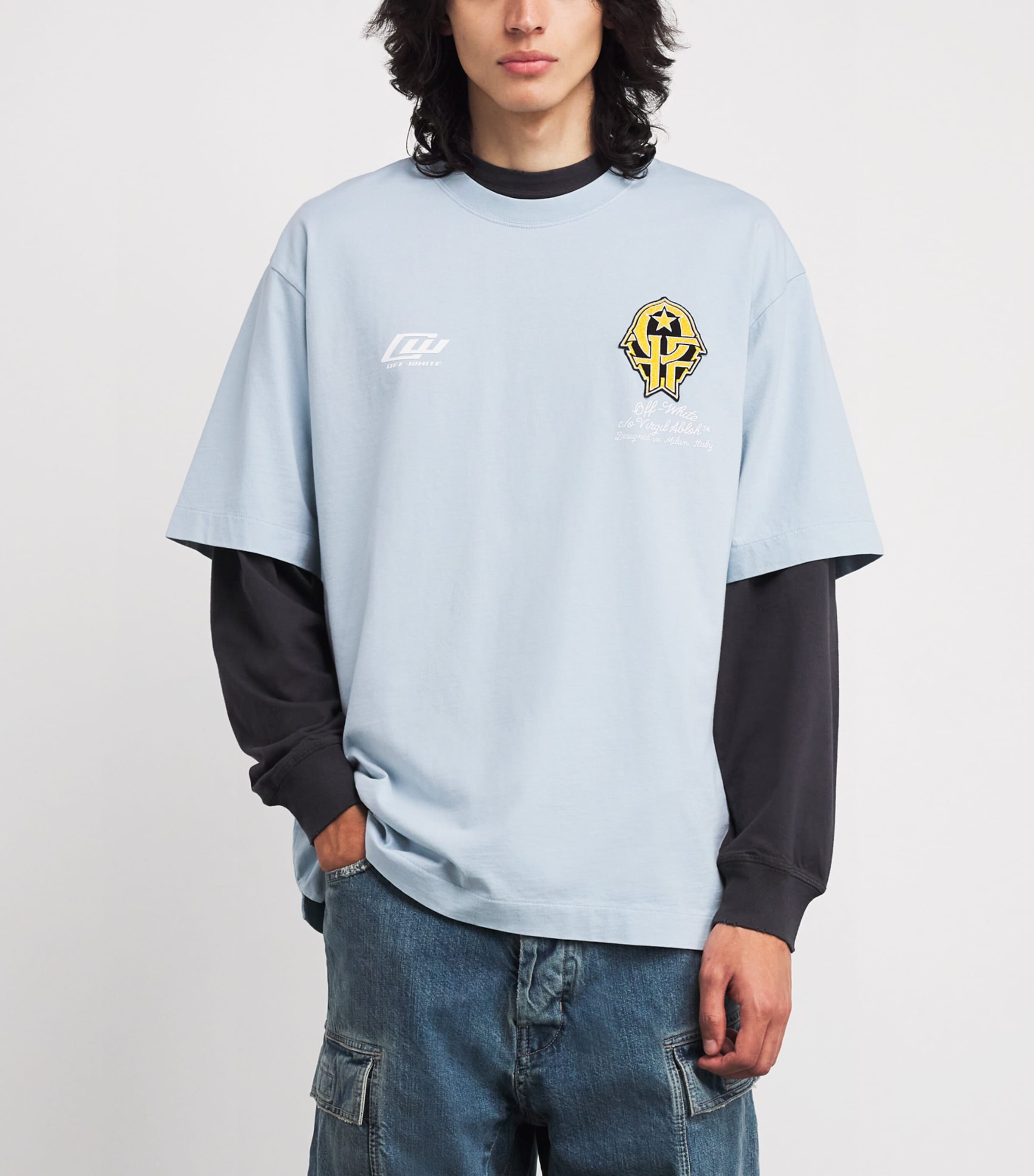 Cotton Offline Team T-Shirt CELESTIAL BLUE Image 3