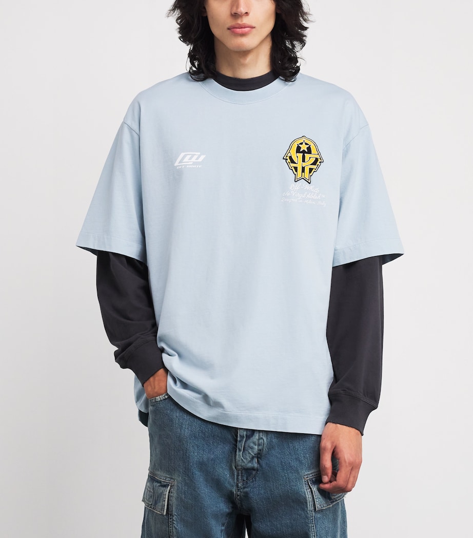 Cotton Offline Team T-Shirt CELESTIAL BLUE Image 3