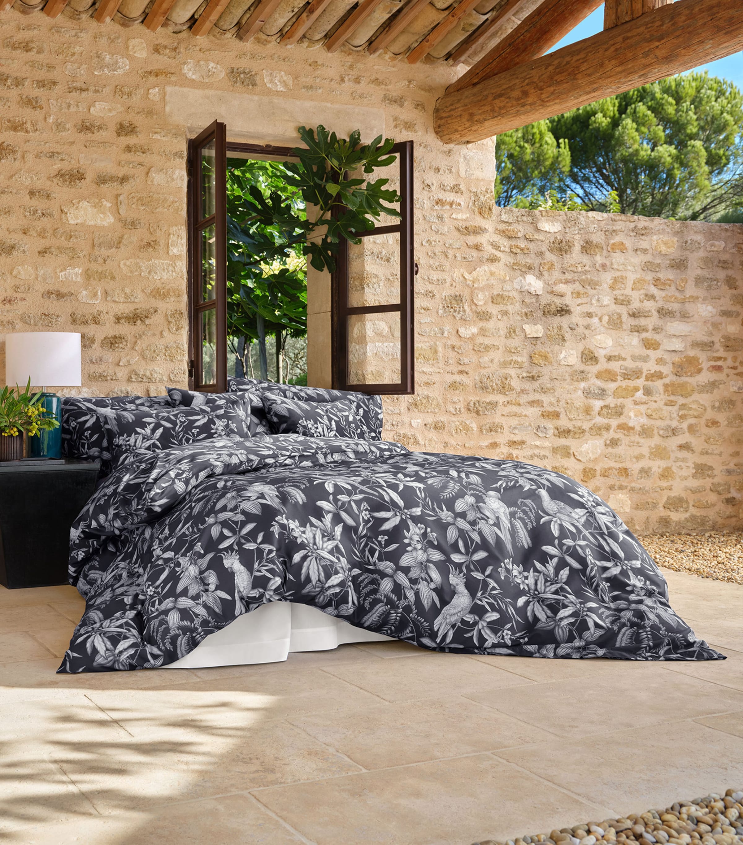 Schlossberg Cotton Sateen Calypso King Oxford Pillowcase (50cm x 90cm) Noir Image 3