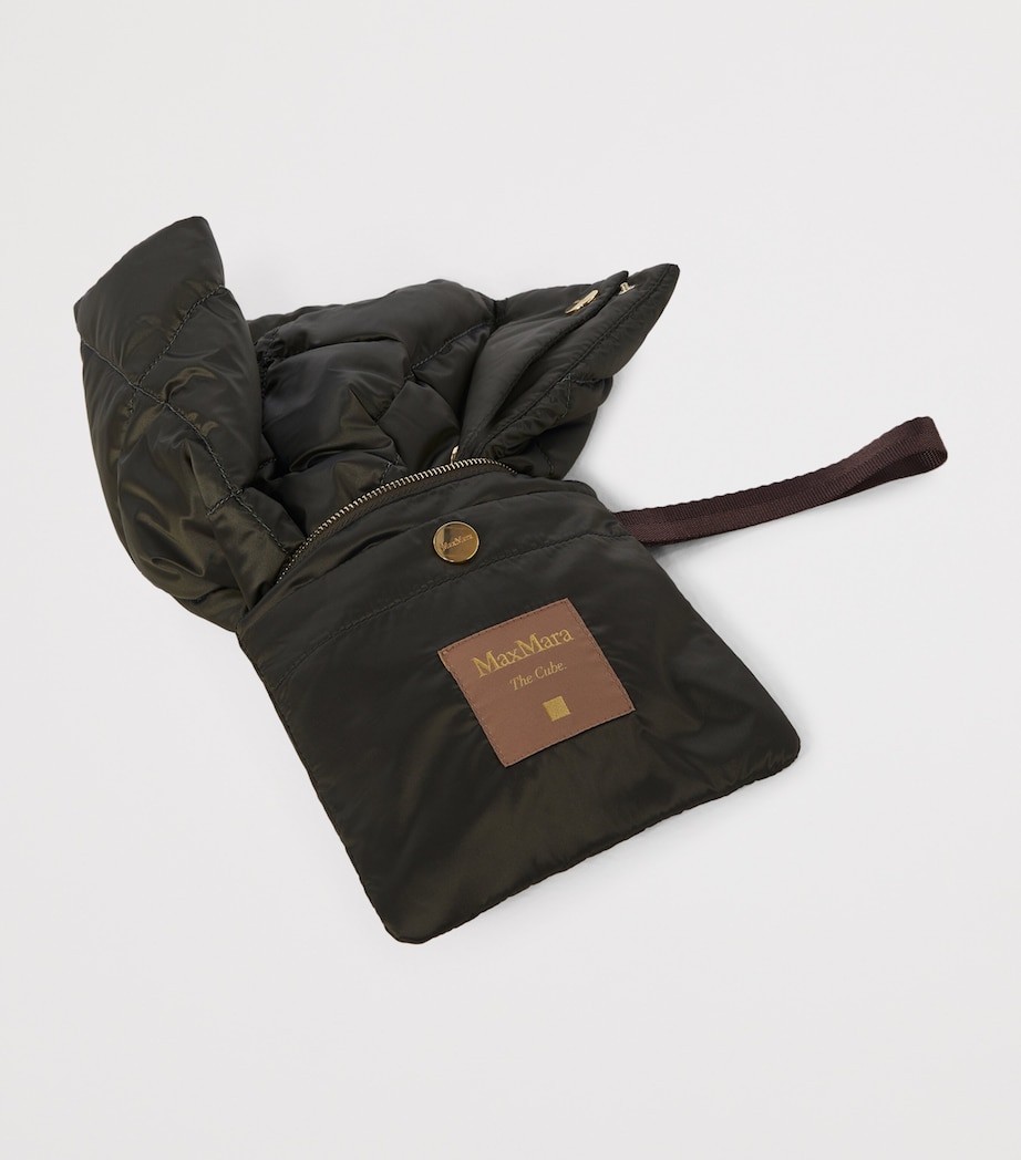 Water-Repellent Canvas Padded Collar DARK GREEN Image 5