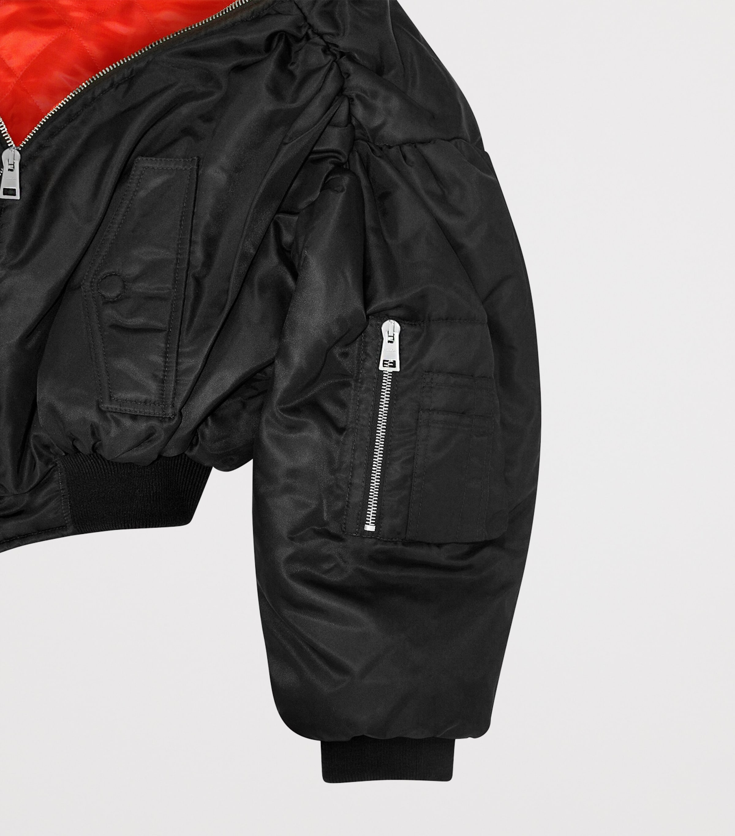 Givenchy Womens Cropped Cocoon Bomber Jacket Image 3