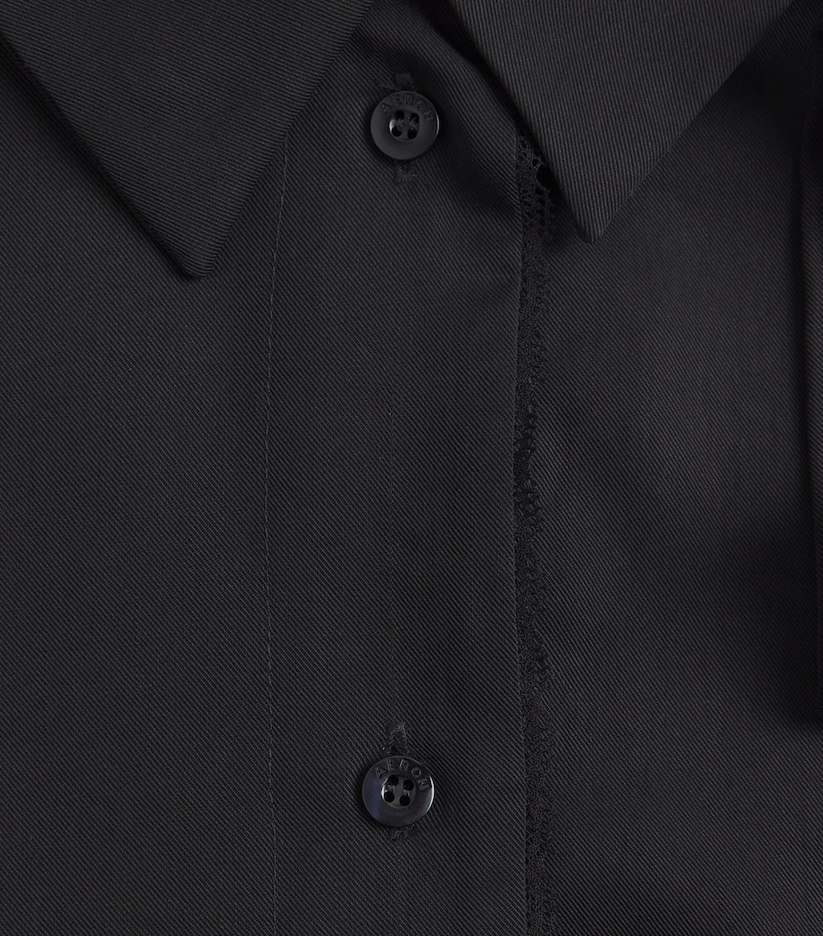 Lyocell Oversized Shirt 001 BLACK Image 5