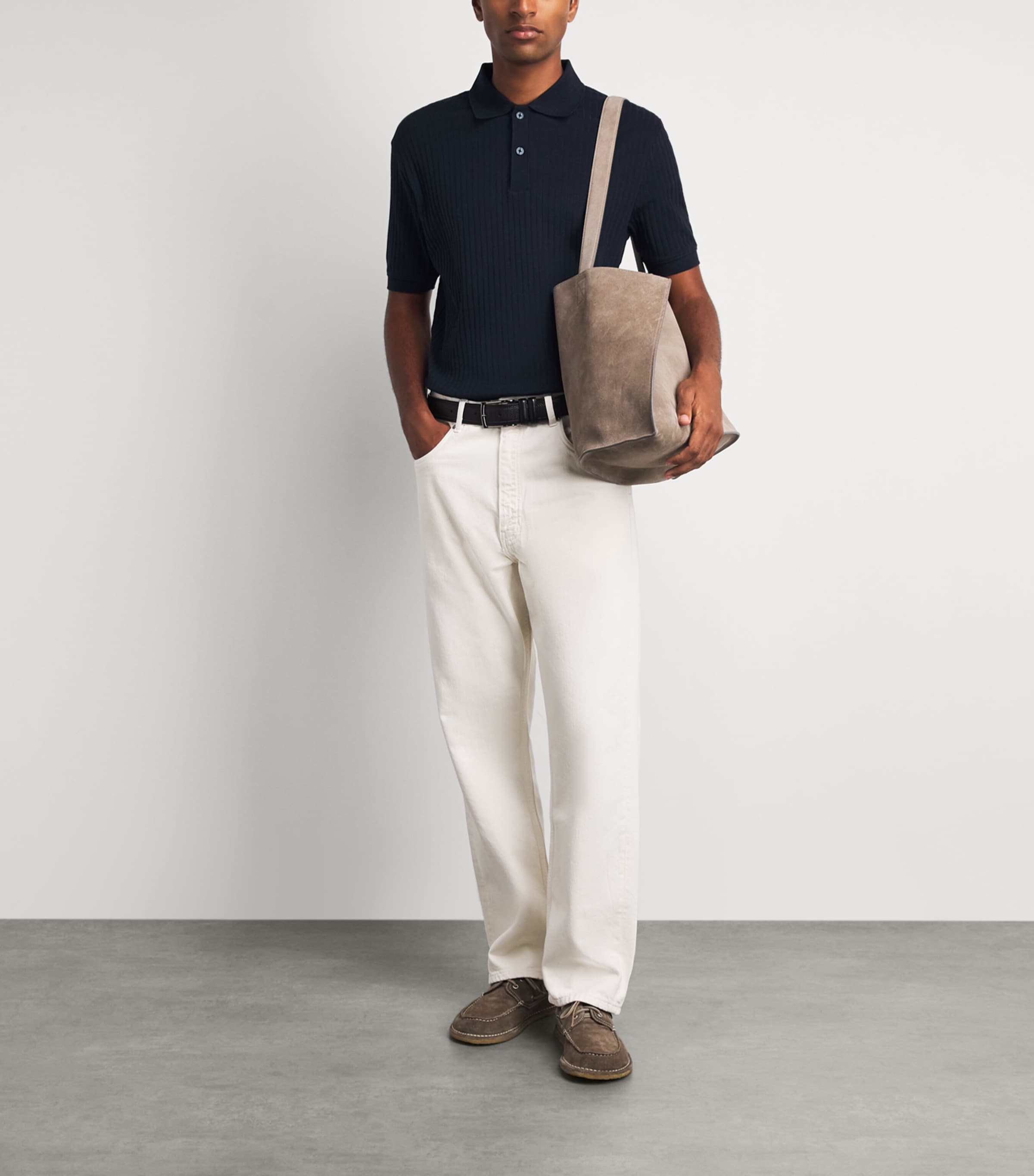 Samsøe Samsøe Mens Organic Cotton Rib-Kit Sajase Polo Shirt Salute Image 2