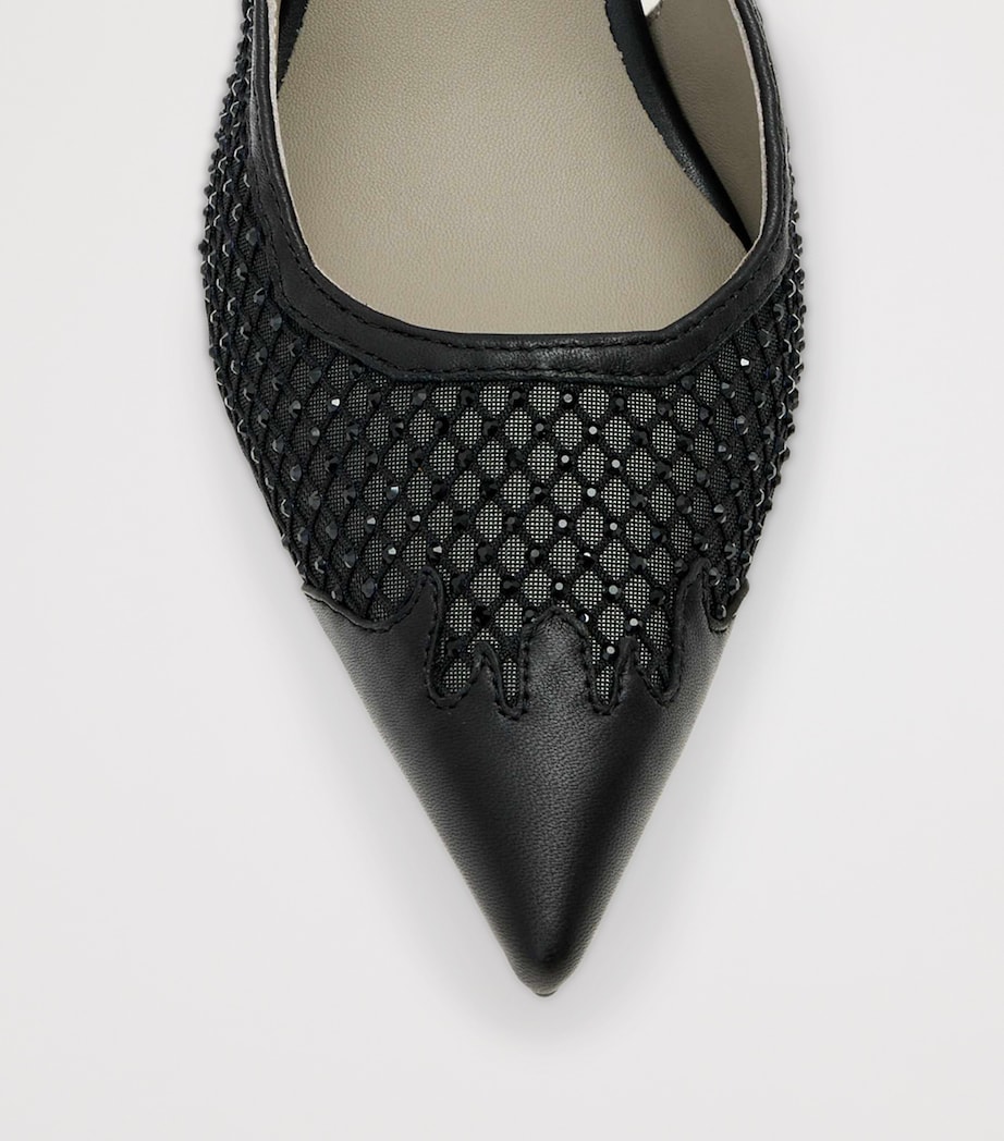 Mesh Idyia Slingback Pumps 55 BLACK Image 4