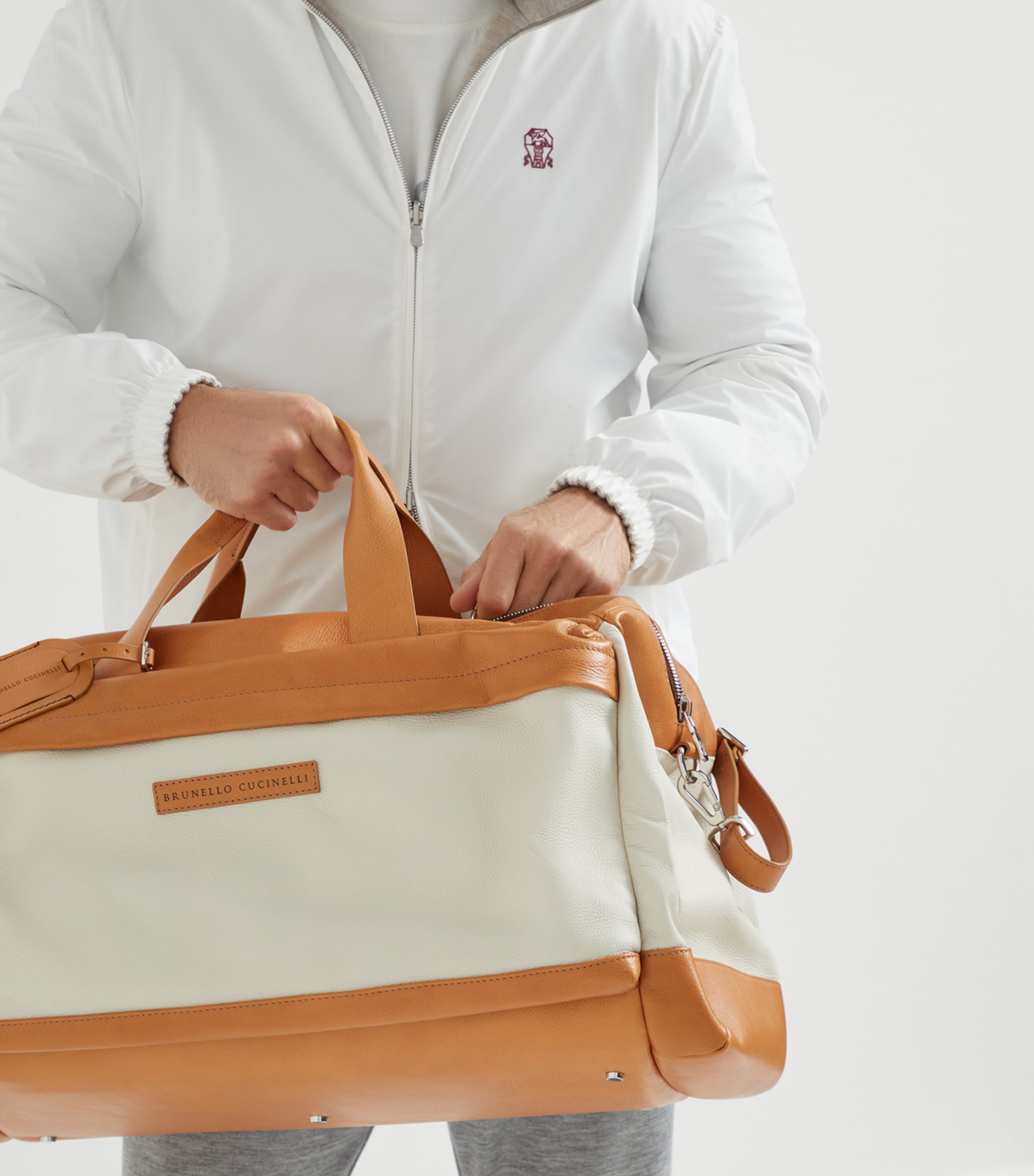 Grained Calfskin Two-Tone Holdall COK17 Image 2