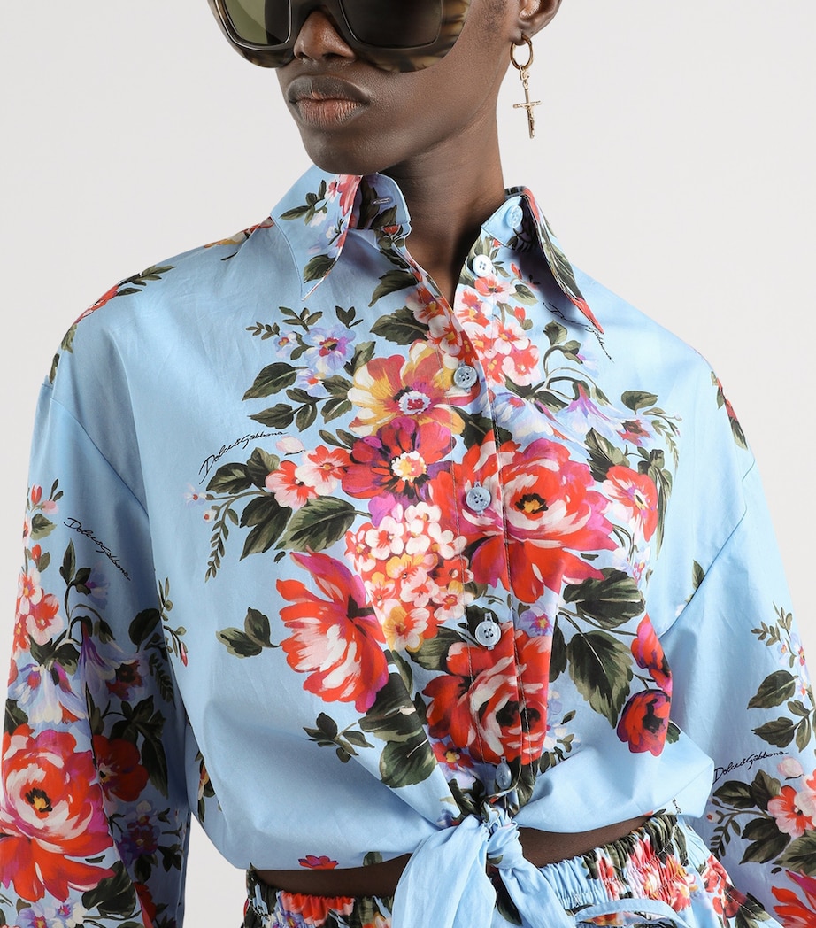 Dolce&Gabbana Womens Cotton Floral Print Shirt Mazz Image 4