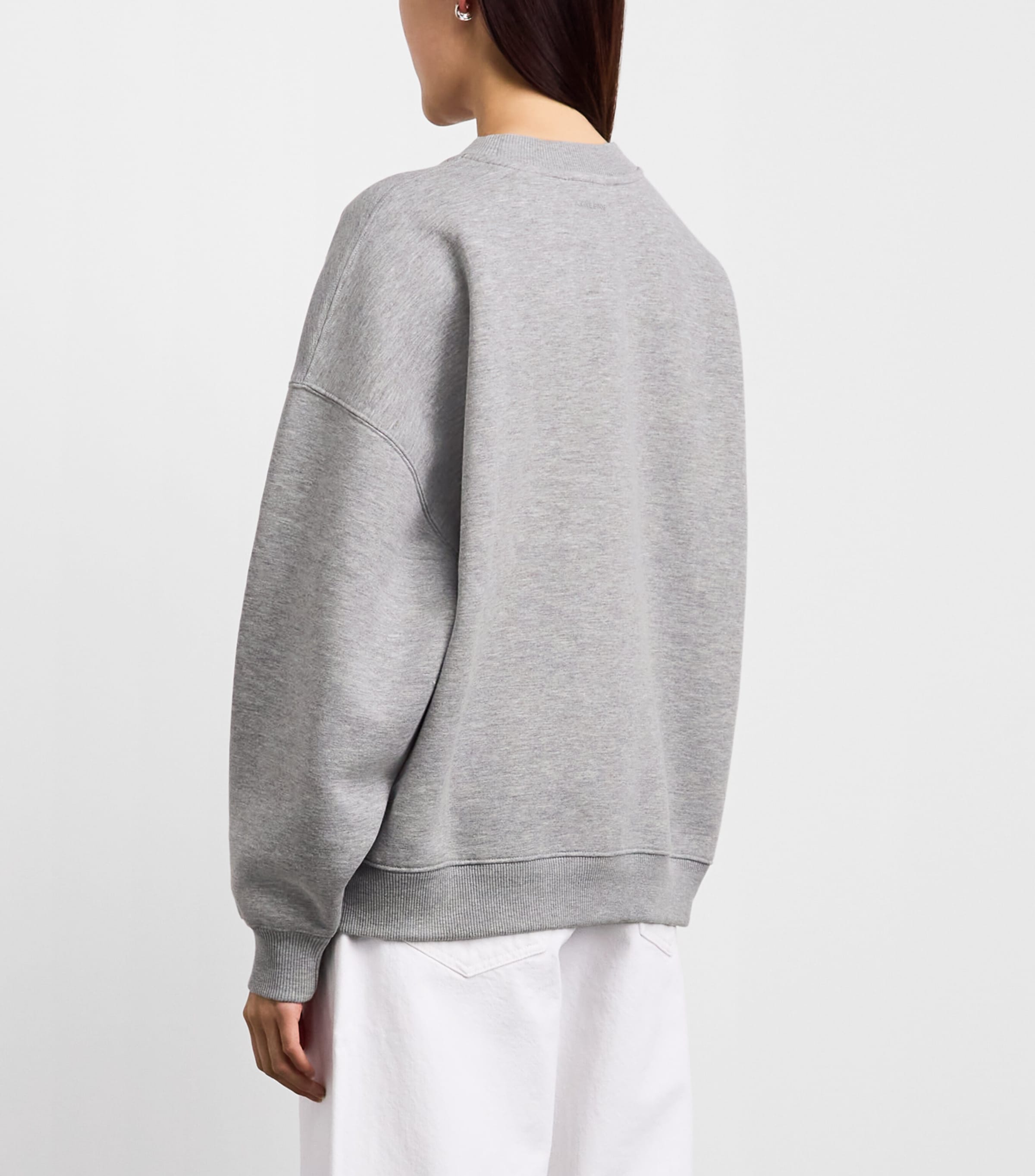 ANINE BING Womens Oversized Miles Collegiate Sweatshirt Grey Image 5