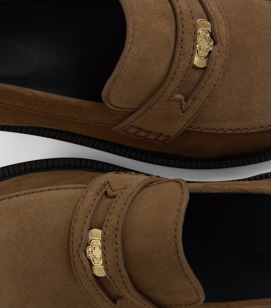 Suede Penny Loafers CAMEL Image 5