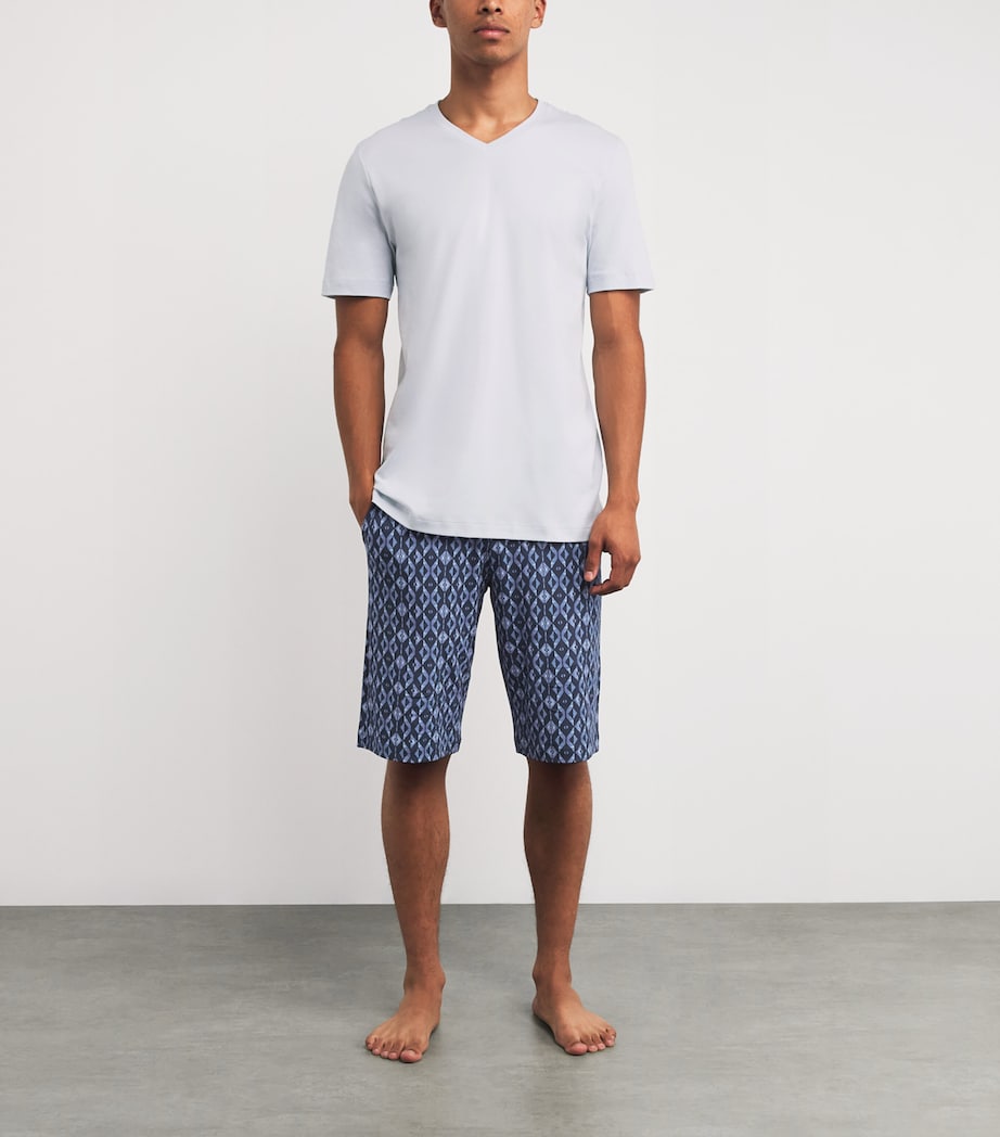 Cotton Night & Day Gem Pyjama Set 3023 BLUE DIAMONDS Image 2