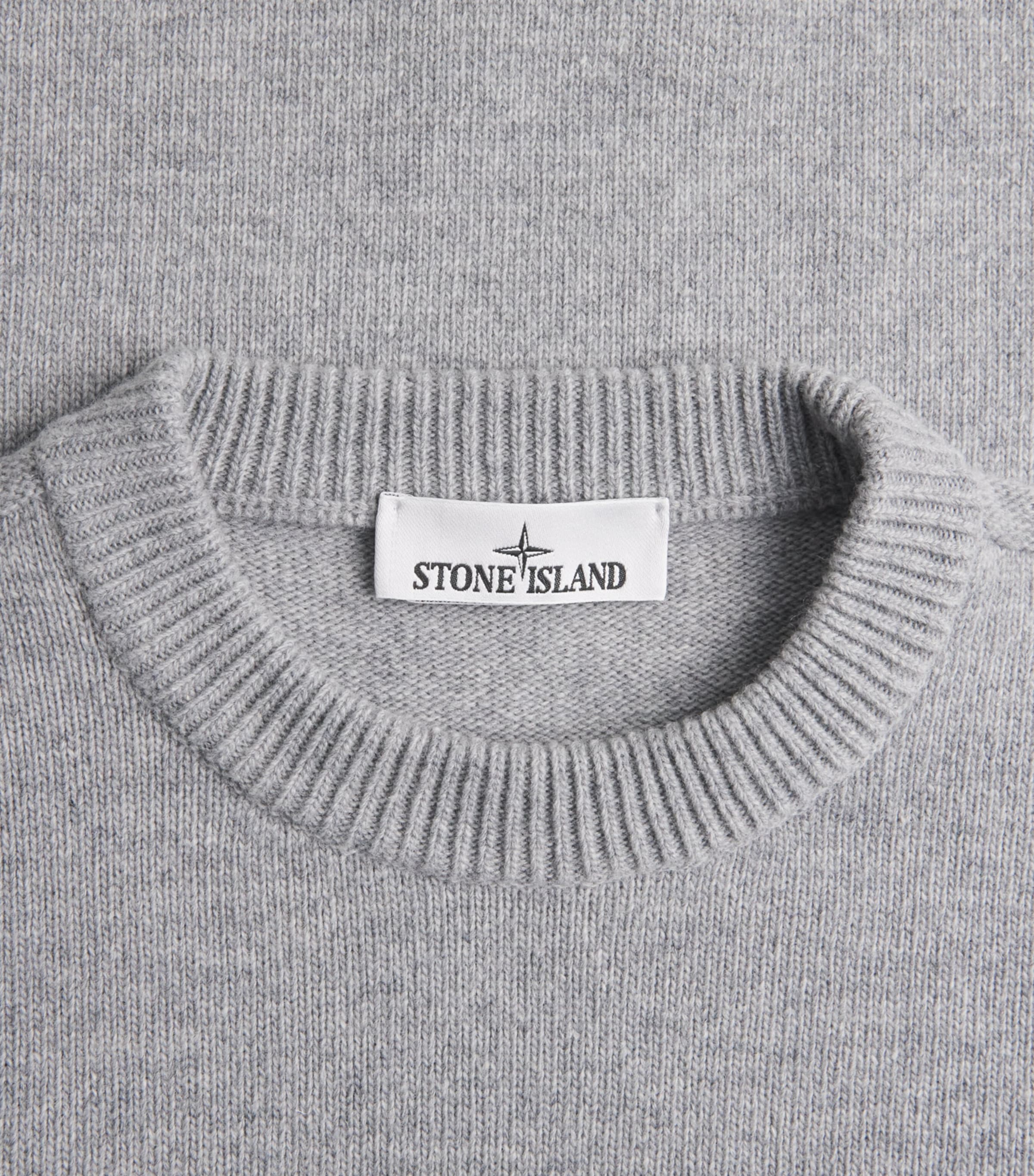 Stone Island Mens Virgin Wool-Blend Compass Sweater Image 6