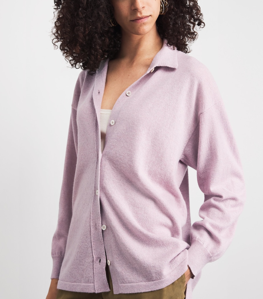 Johnstons Of Elgin Womens Cashmere Munro Cardigan Lunan Pink Image 3