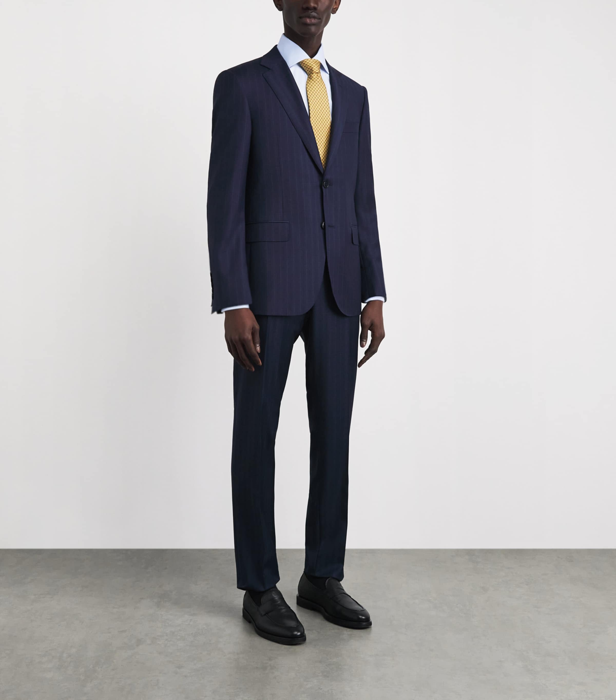 Corneliani Mens Cotton Twill Shirt Sky Blue Image 2