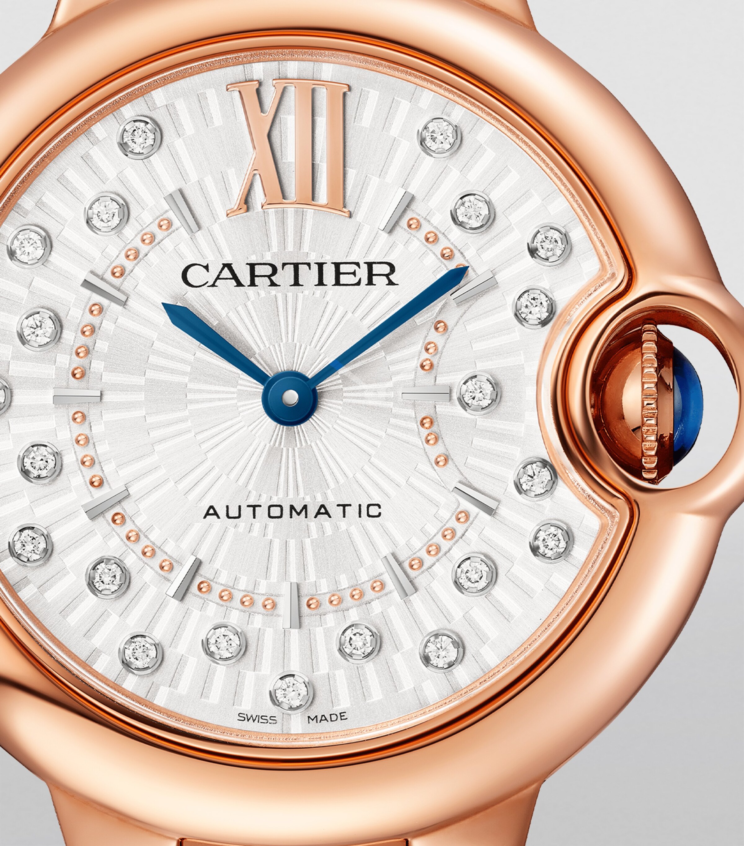 Cartier Rose Gold and Diamond Ballon Bleu de Cartier Watch 33mm Rose Gold Image 3