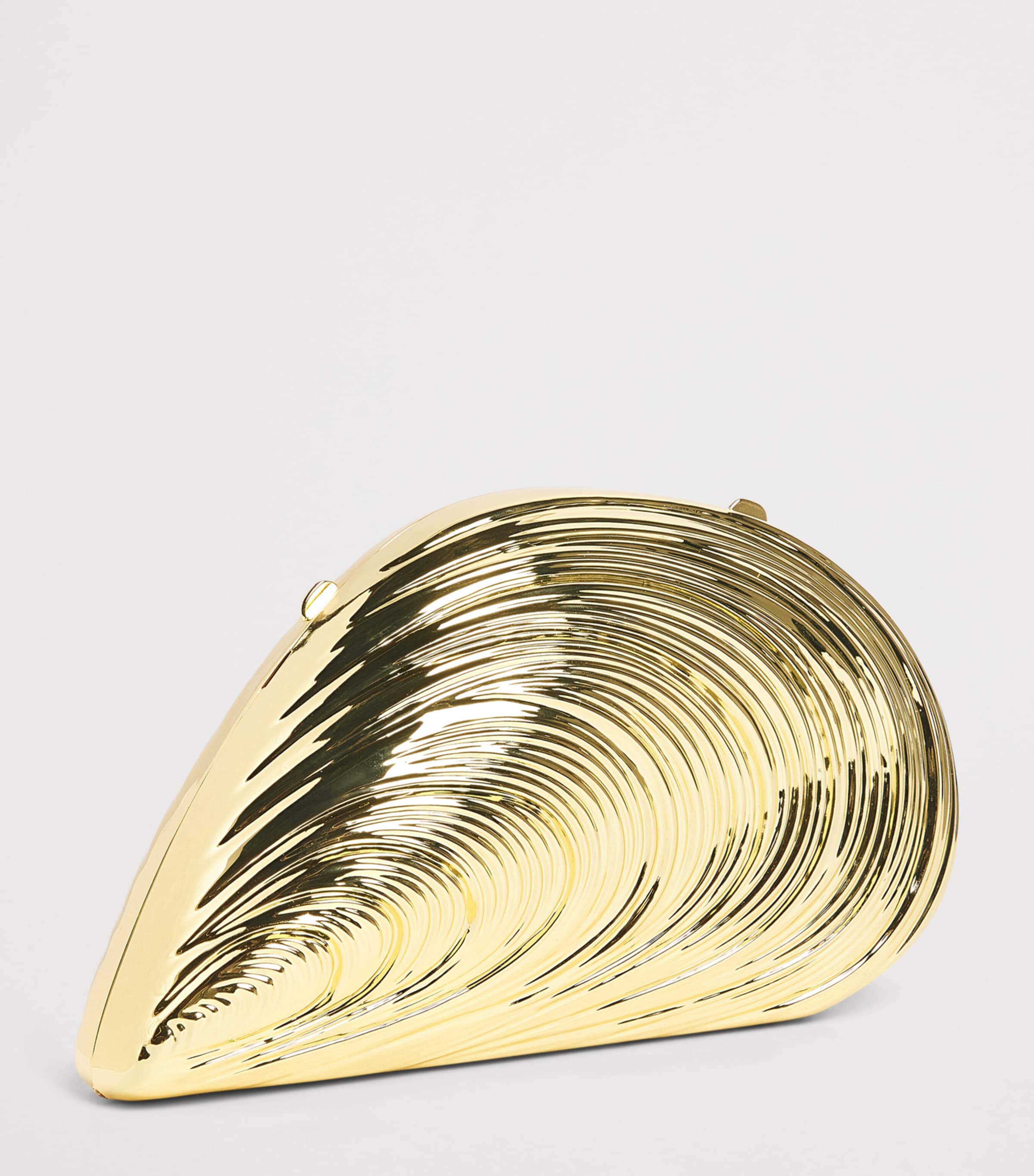 Bridget Oyster Clutch Bag GOLD Image 3