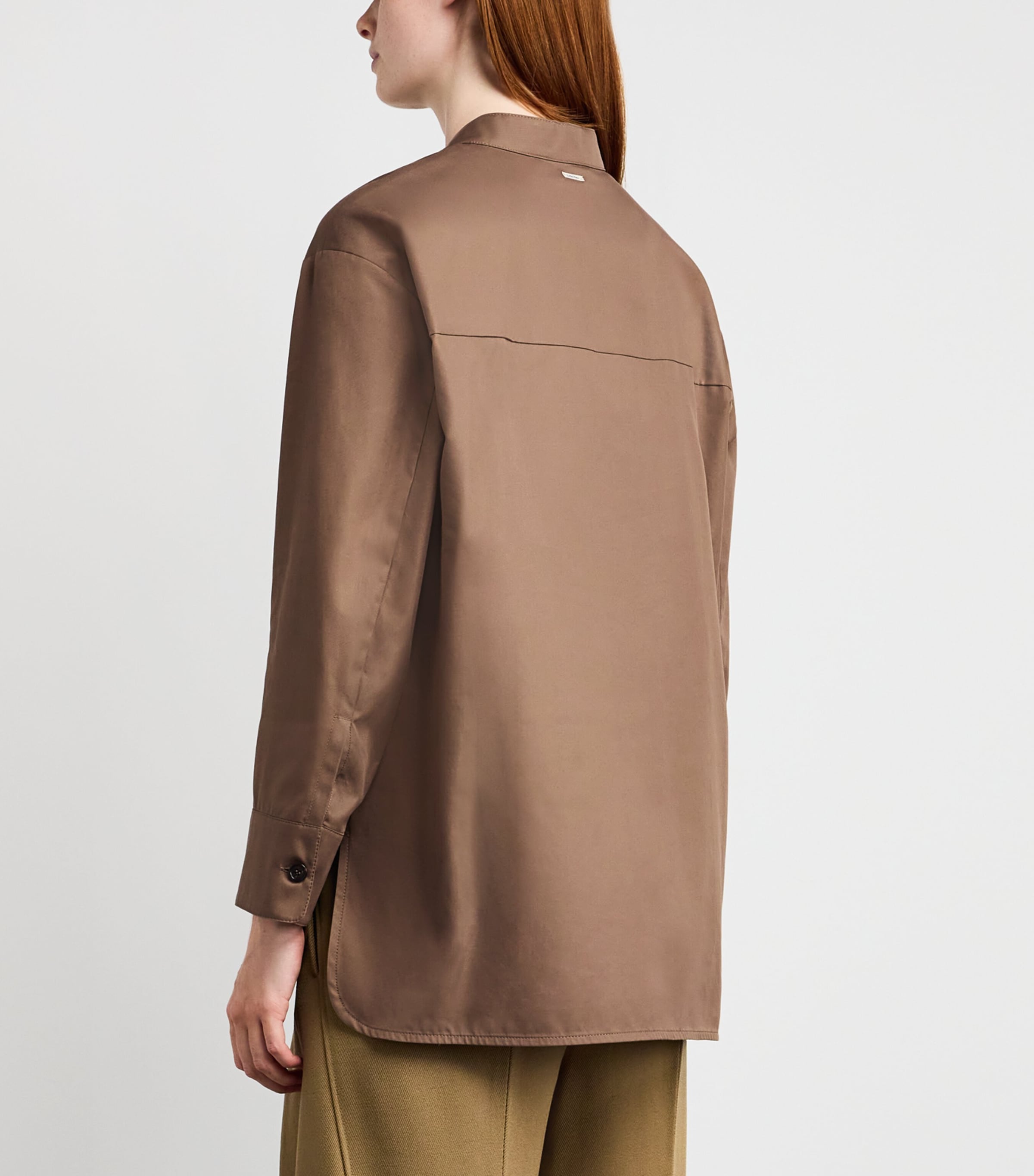 Cotton Twill Shirt BROWN Image 4