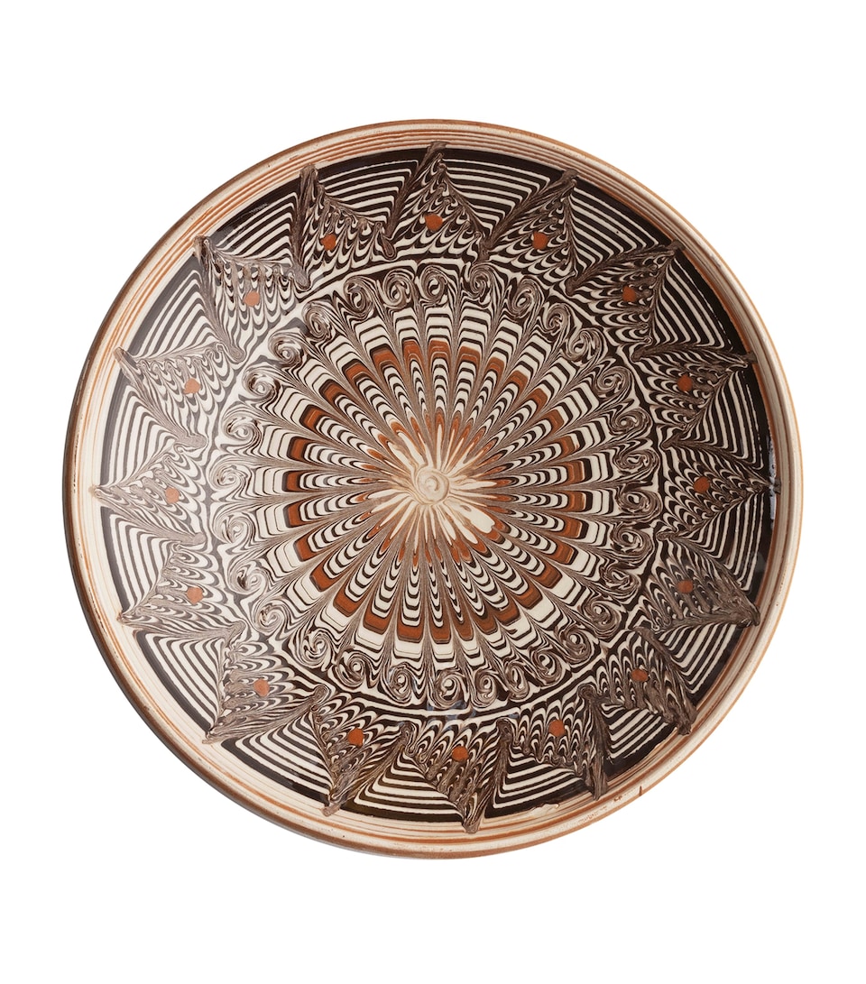 Cabana Magazine Ceramic Horezu Plate (21cm) Natural