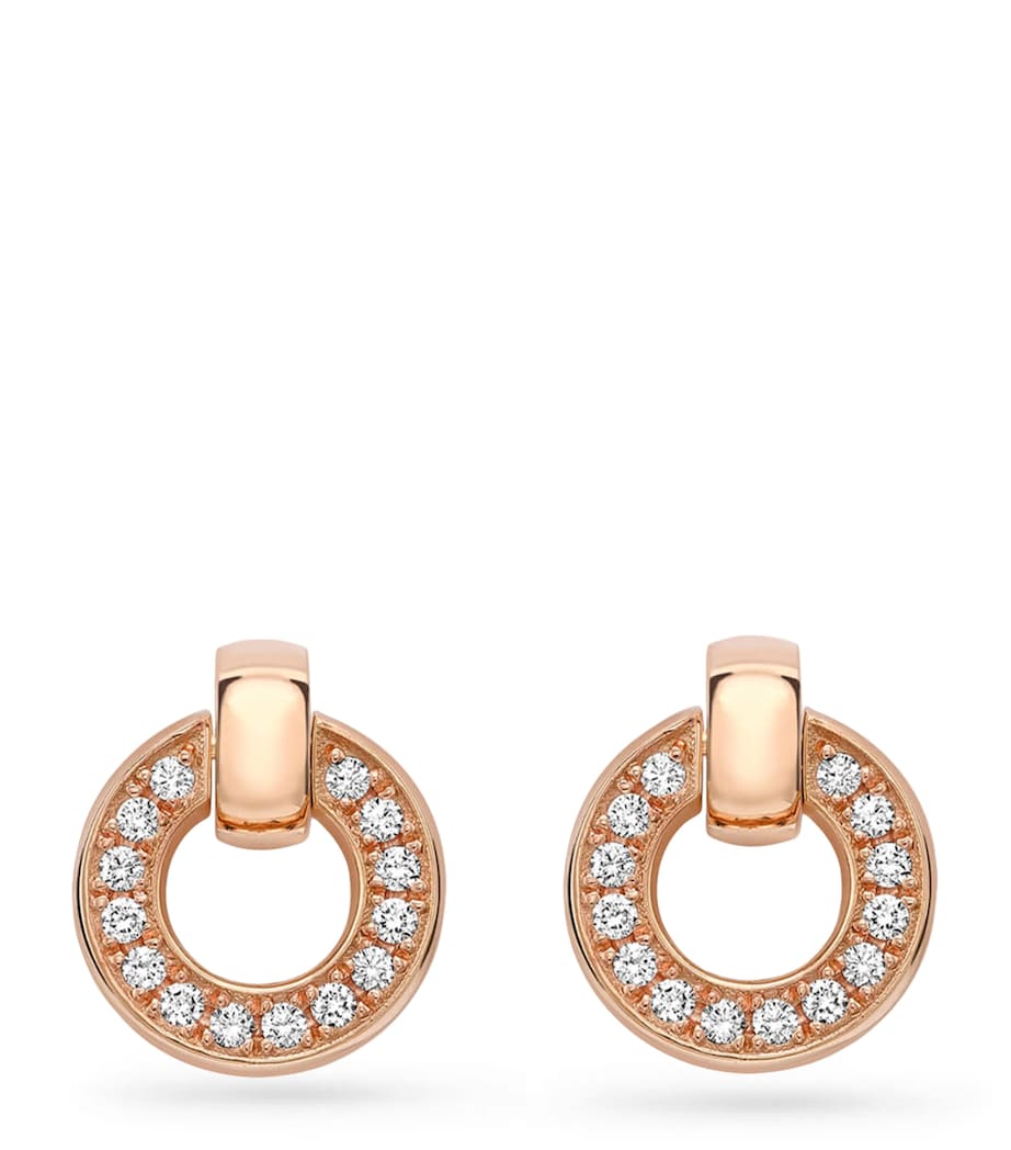 Rose Gold and Diamond Roulette Flip Earrings ROSE GOLD Image 1
