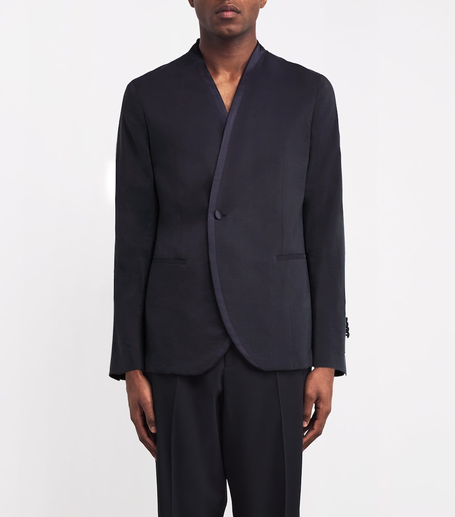 Collarless Blazer Men Without Collar Blazer Collarless Suit Jacket